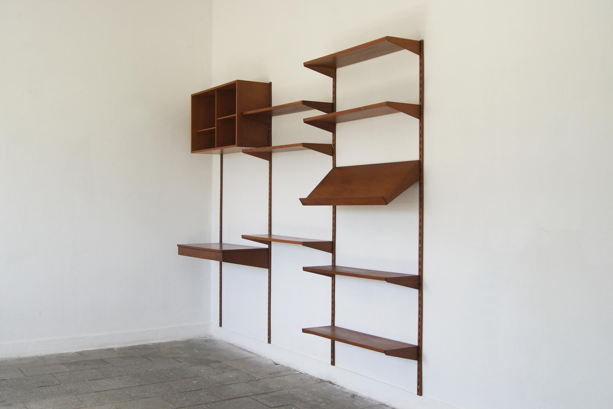 Mid-Century Regale & Wandschränke & Schreibtisch von Kai Kristiansen für AM Mobler, 1960er Jahre (Moderne der Mitte des Jahrhunderts) im Angebot