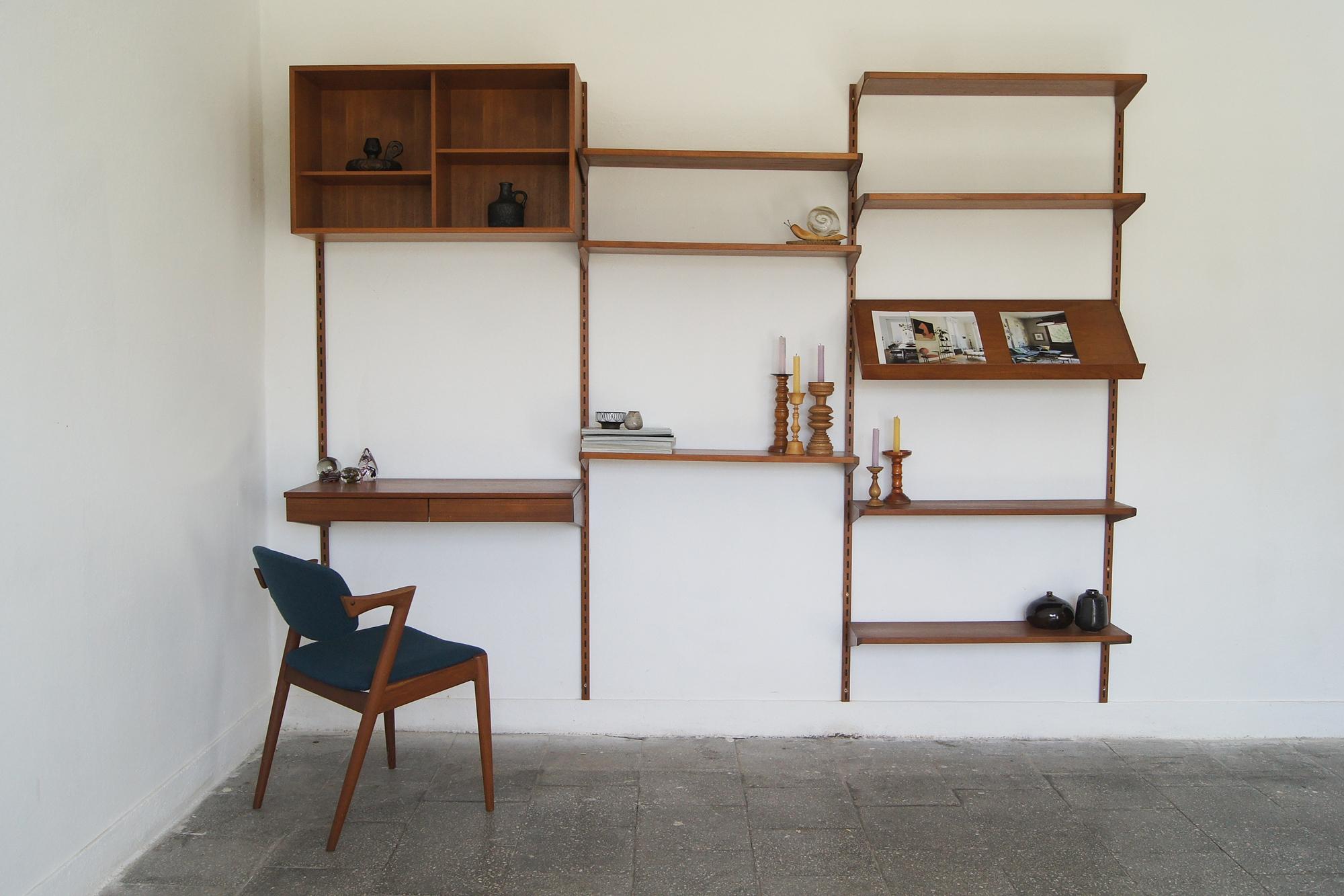 Mid-Century Regale & Wandschränke & Schreibtisch von Kai Kristiansen für AM Mobler, 1960er Jahre im Zustand „Gut“ im Angebot in KUTNO, PL