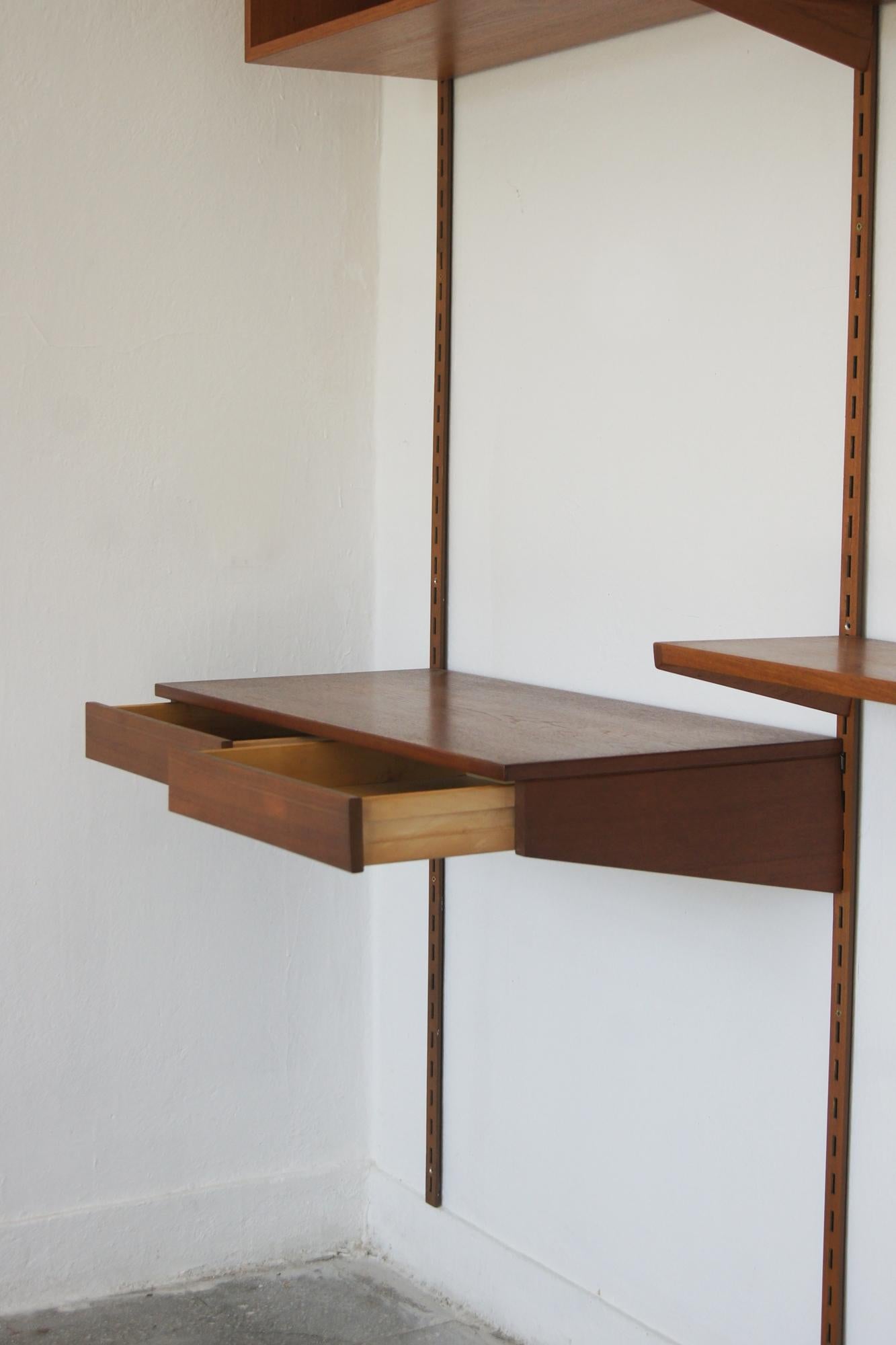 Mid-Century Regale & Wandschränke & Schreibtisch von Kai Kristiansen für AM Mobler, 1960er Jahre im Angebot 1
