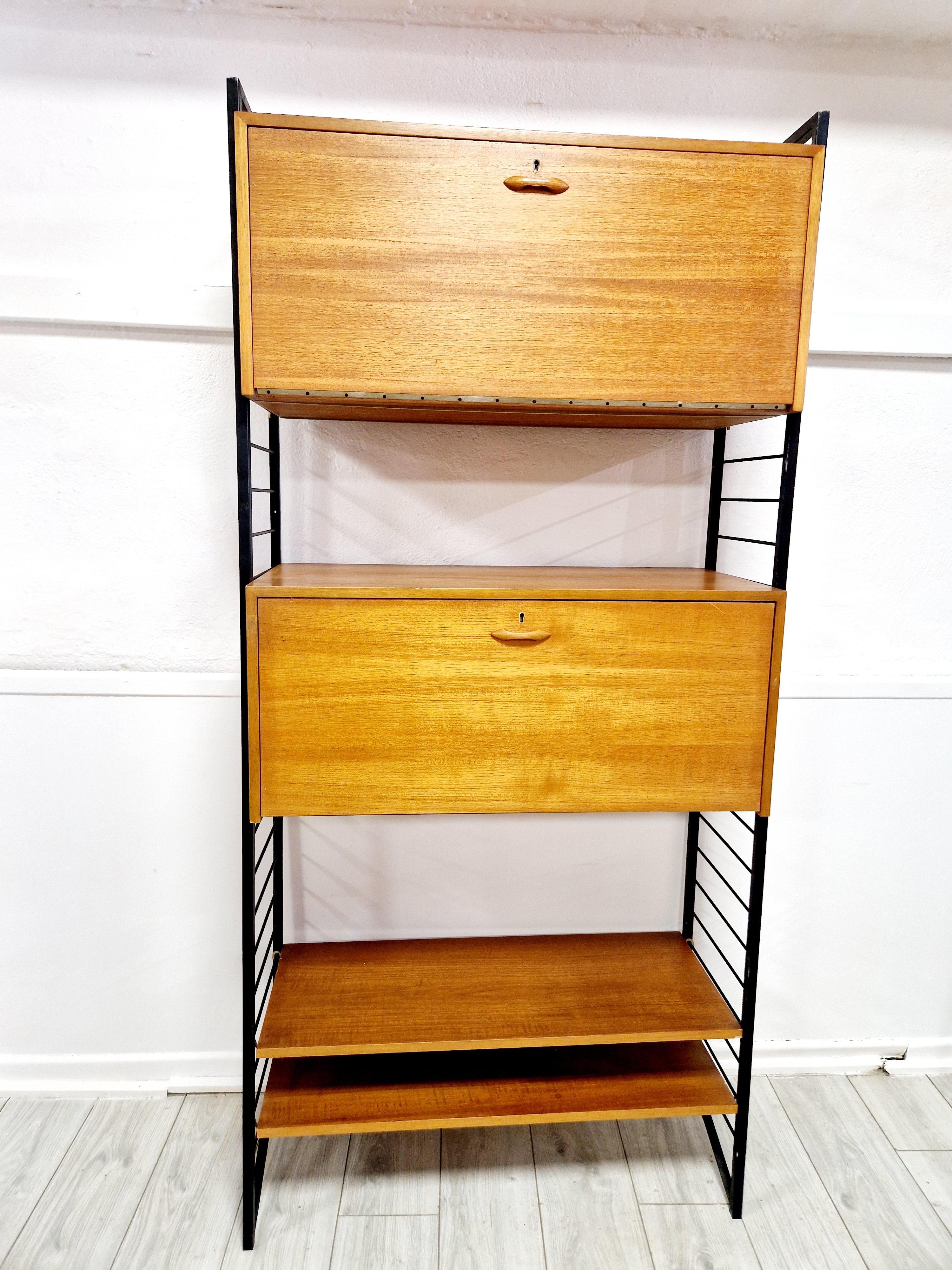 Mid Century Regal Schrank Staples Ladderax im Angebot 4