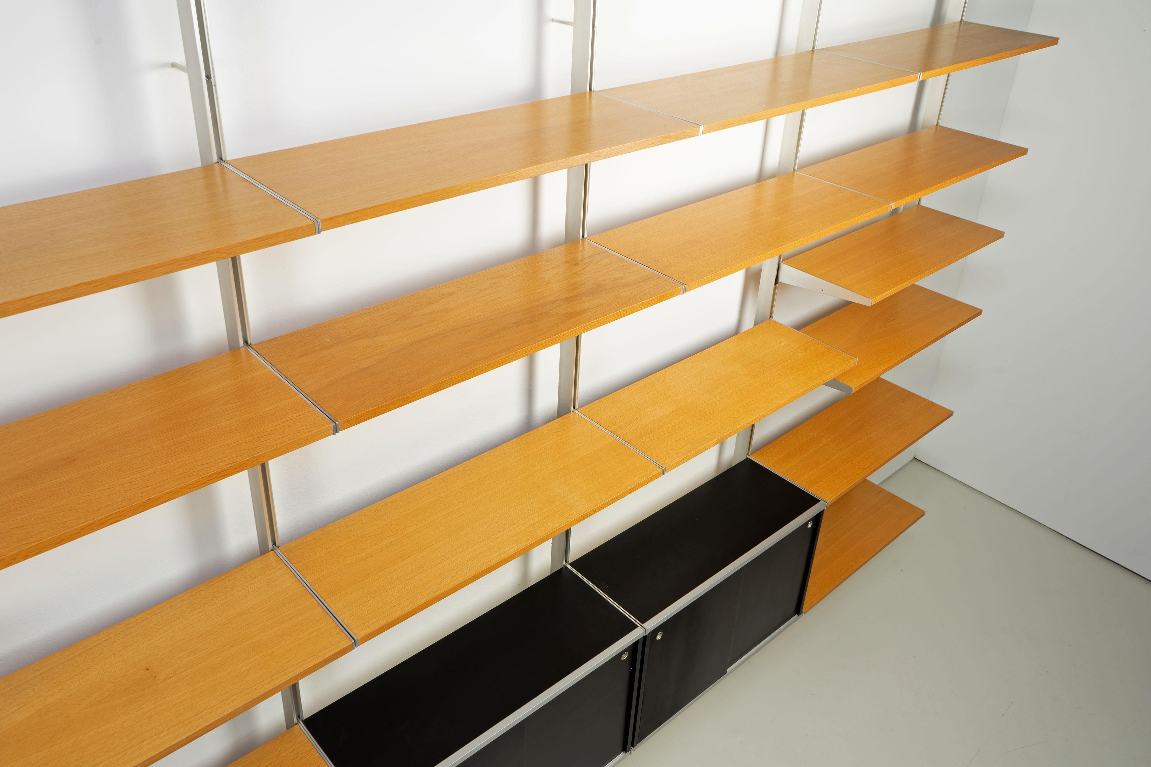 Mid Century Shelving System by George Nelson CSS for Herman Miller, 1960s, Oak 1