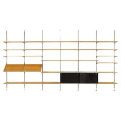 Mid Century Shelving System by George Nelson CSS for Herman Miller, 1960s, Oak