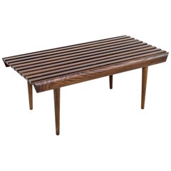 Mid Century Short Slat Bench