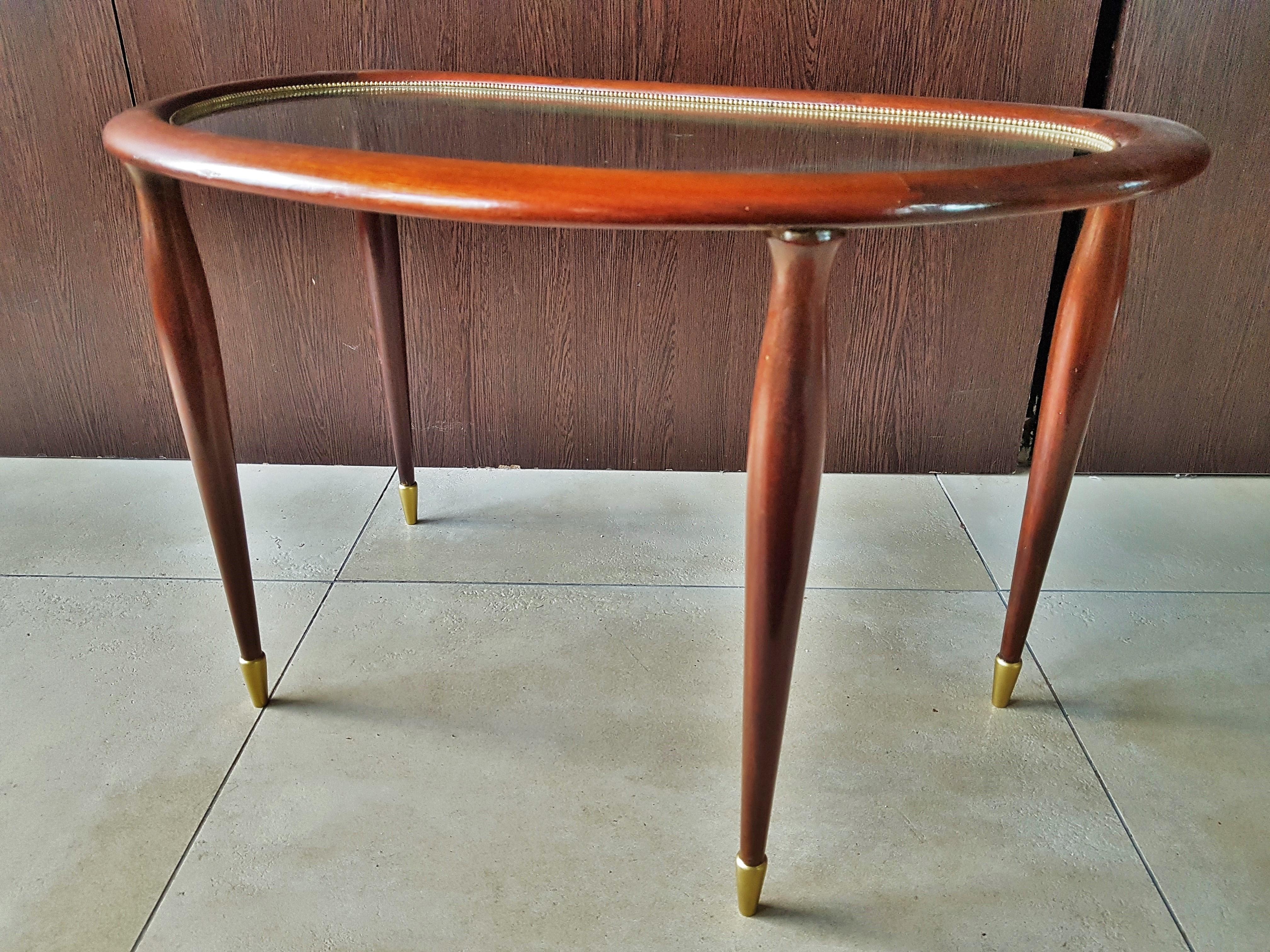 Mid-Century Side Coffee Table by Lacca, Italy, 1950s 5