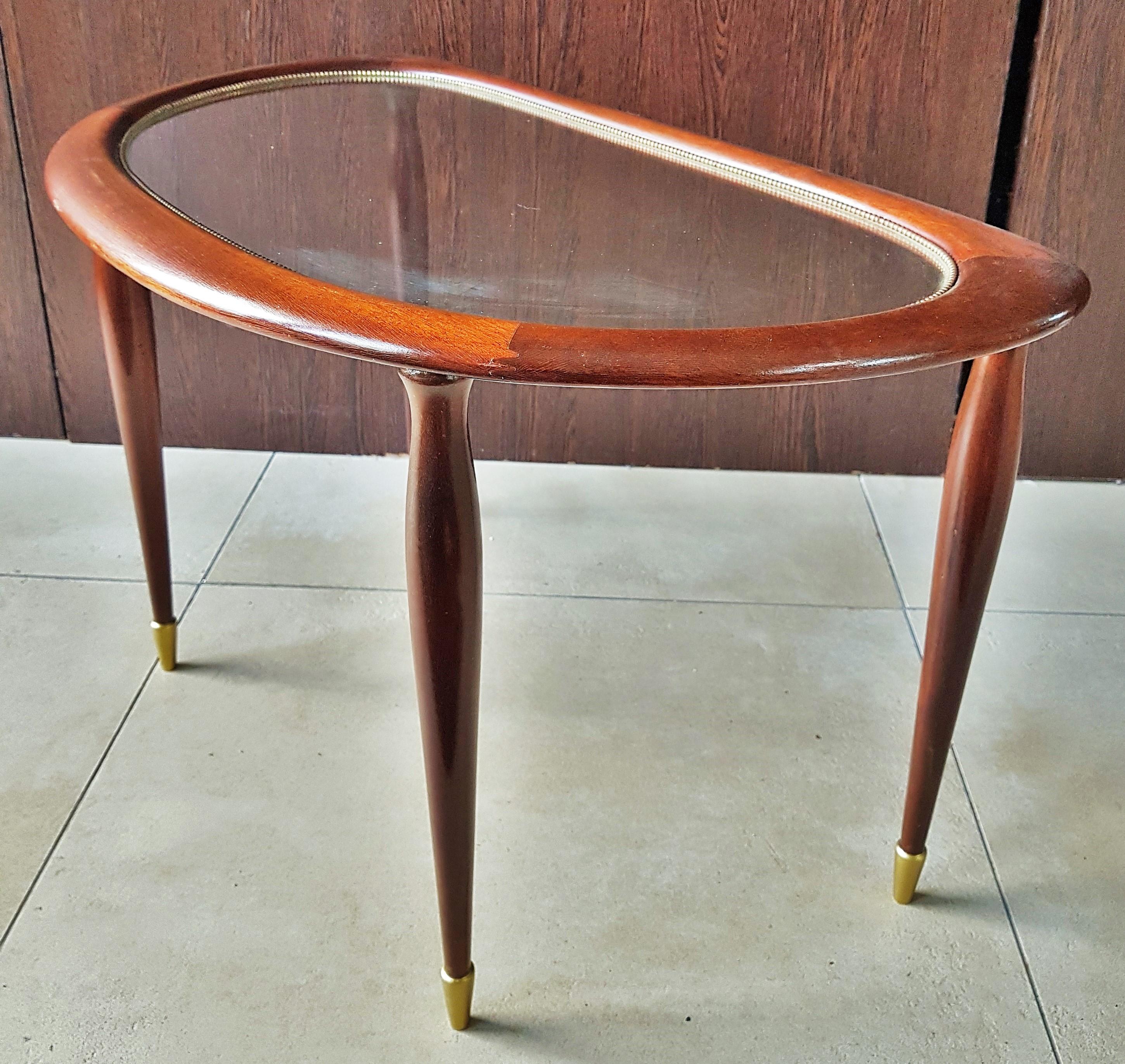 Mid-Century Side Coffee Table by Lacca, Italy, 1950s 6