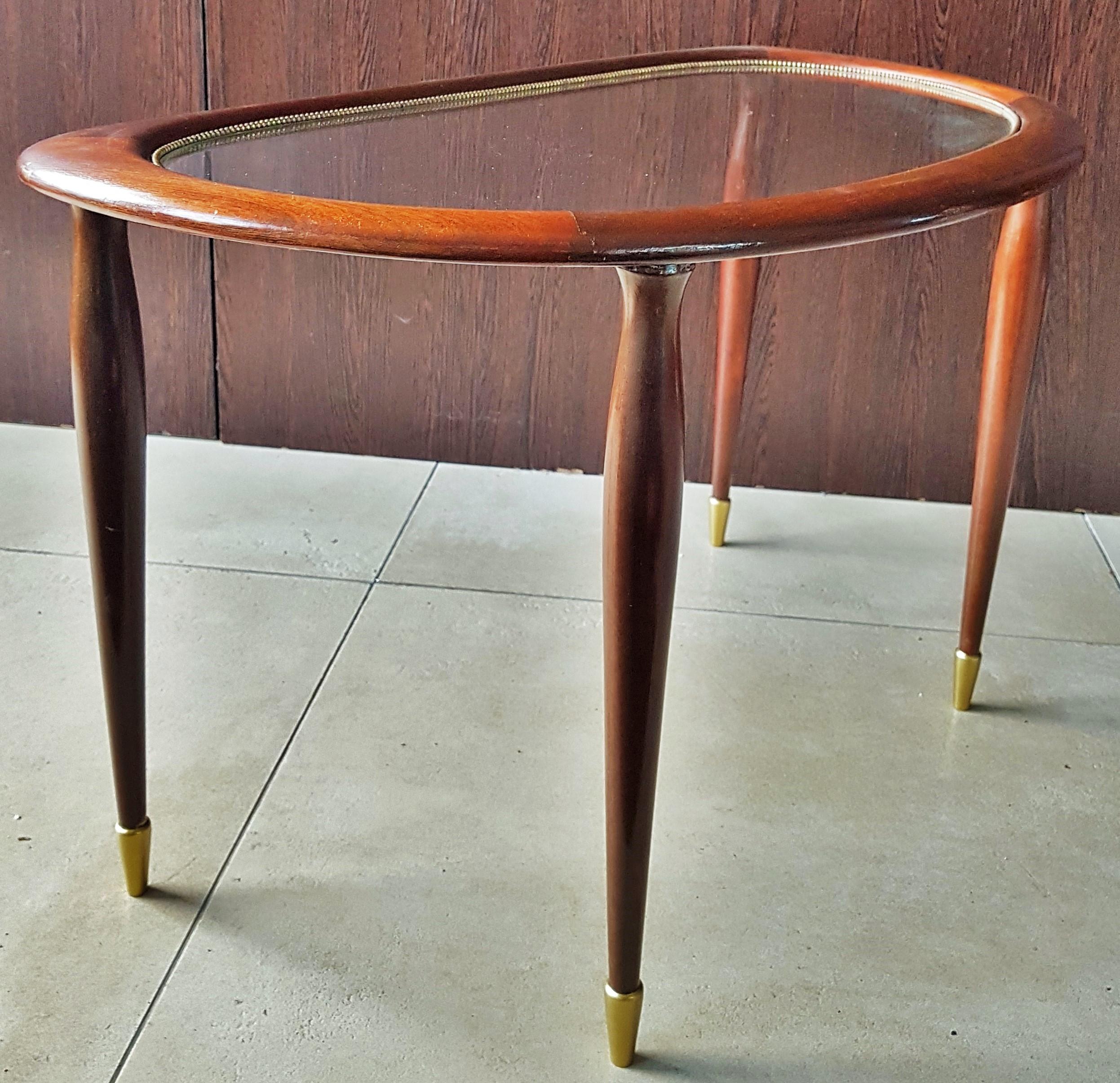 Mid-Century Side Coffee Table by Lacca, Italy, 1950s 8