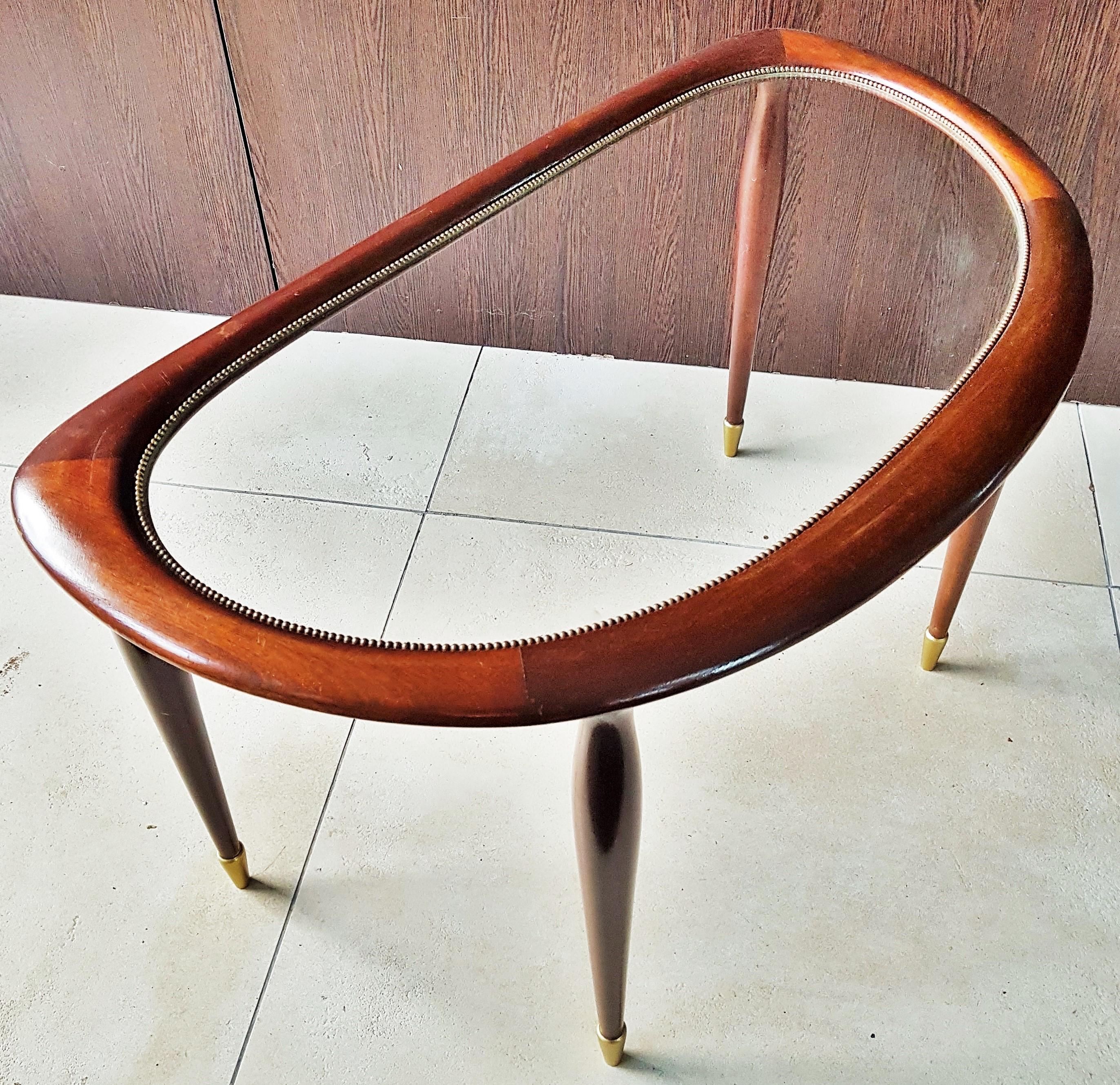 Mid-Century Side Coffee Table by Lacca, Italy, 1950s 10