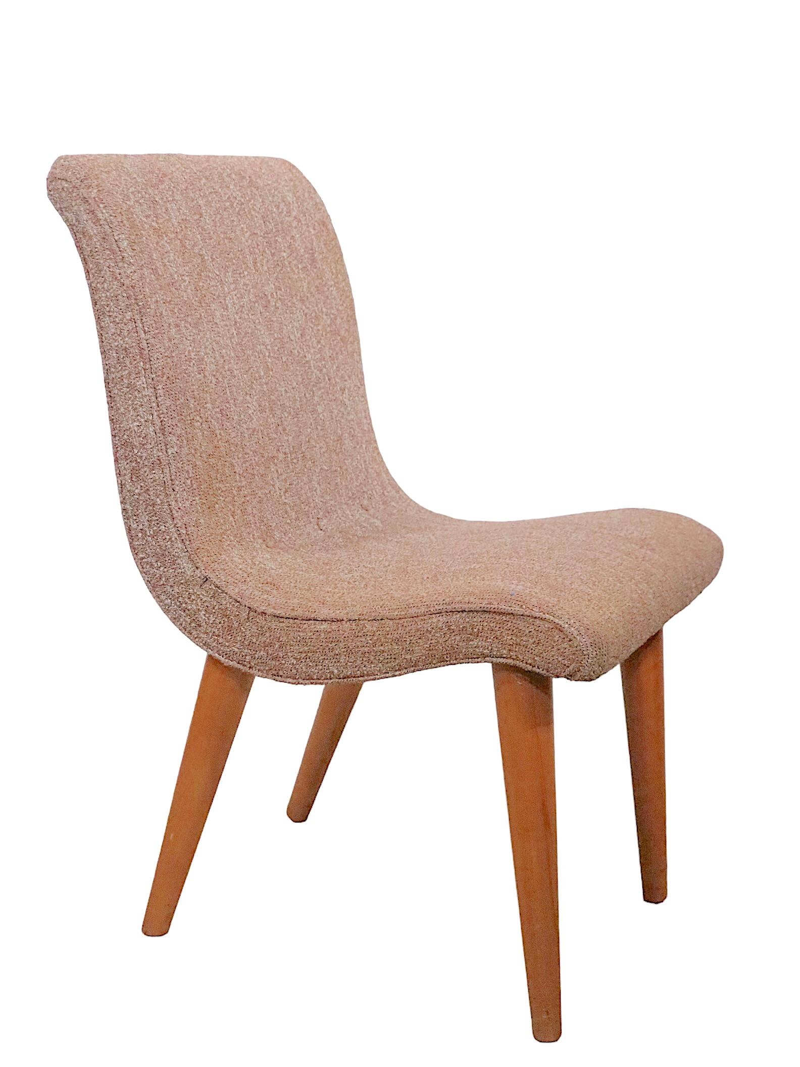 Mid Century Side Dining Chair by Leslie Diamond for Conant Ball Modern Mates  In Good Condition For Sale In New York, NY