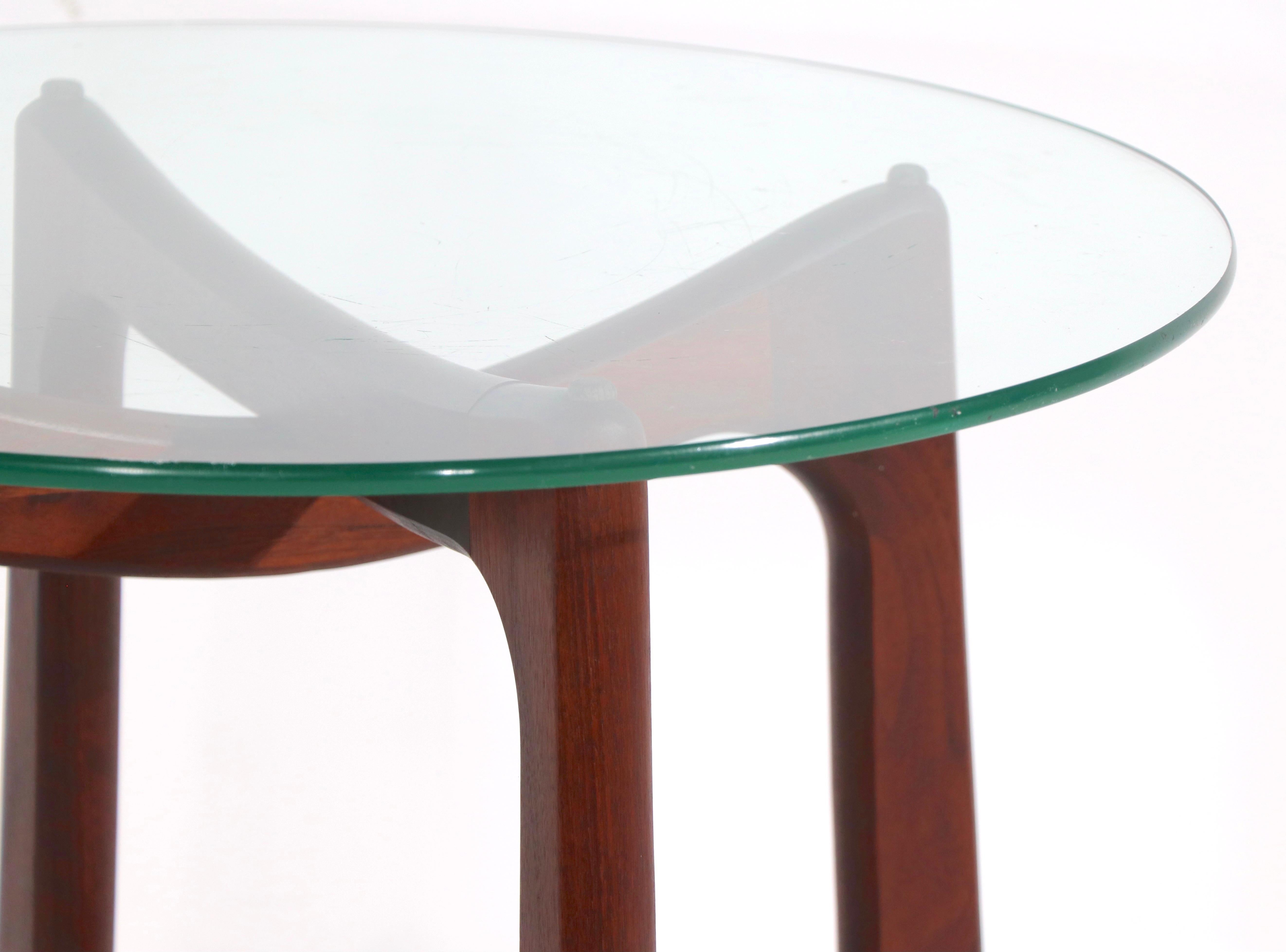 Glass Mid Century Side or End Table by Pearsall for Craft Associates