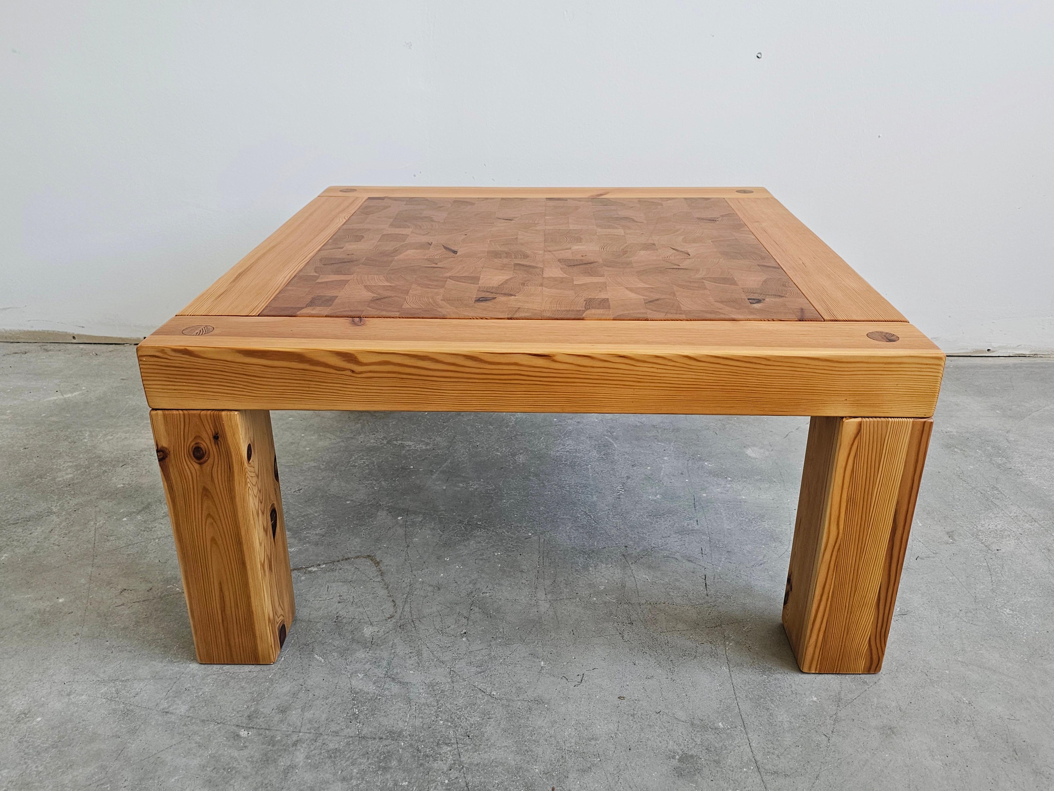 Swedish Mid Century Side Pine Table designed by Jaob Kielland Brandt, Sweden 1970s For Sale