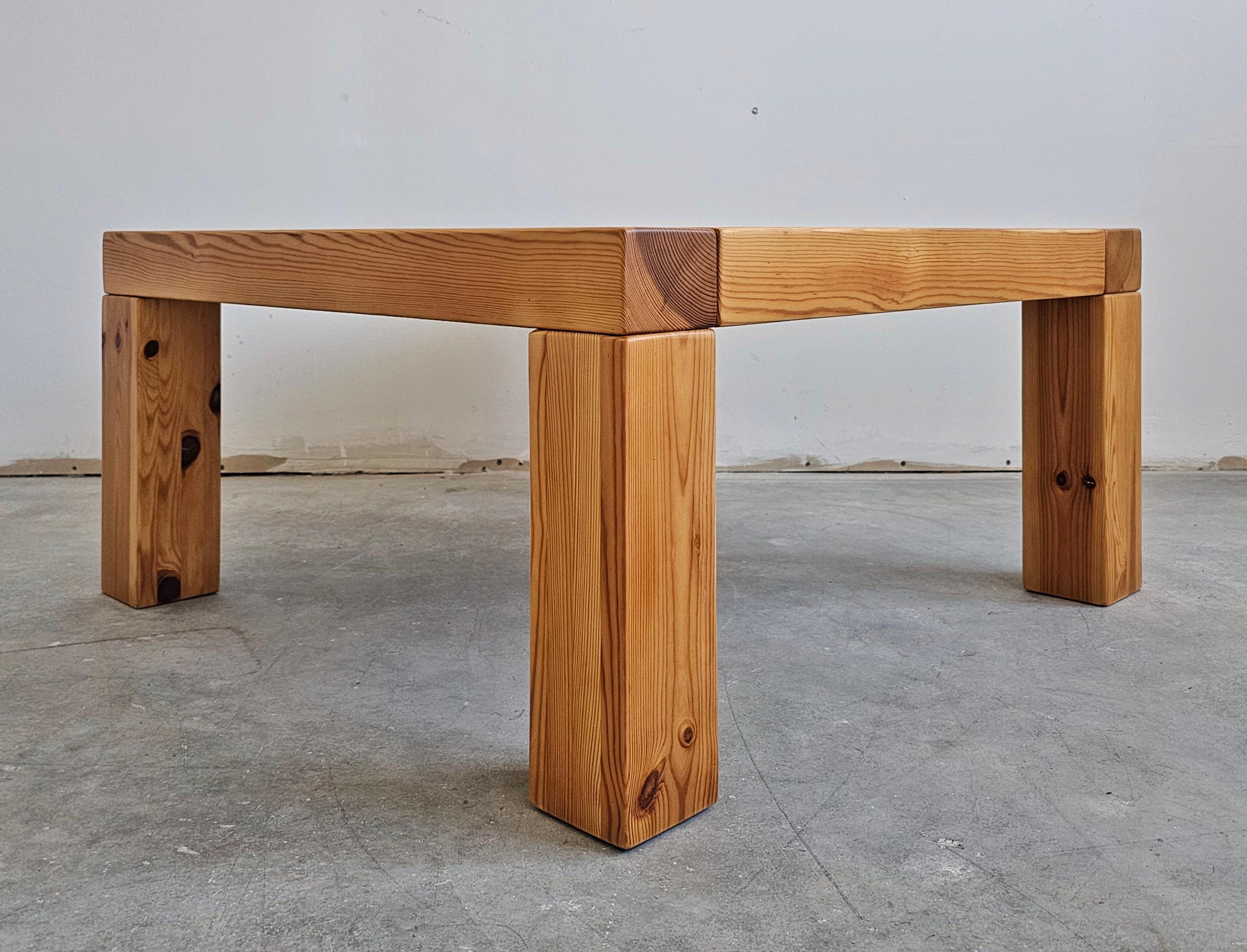 Mid Century Side Pine Table designed by Jaob Kielland Brandt, Sweden 1970s For Sale 1