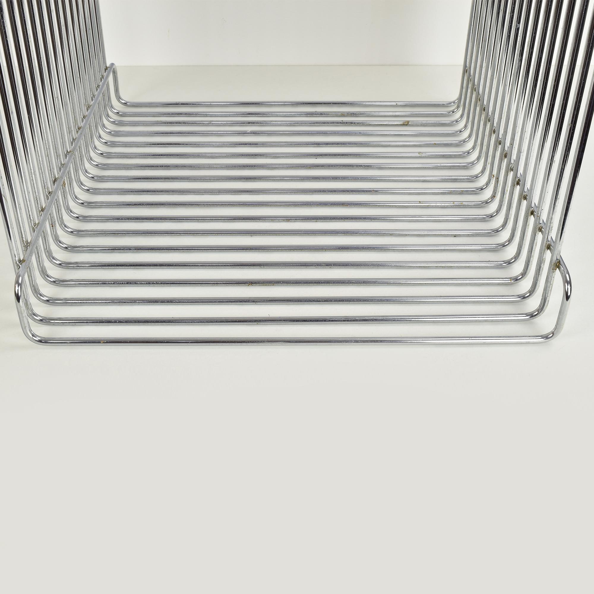 Metal Mid-Century Side Table by Verner Panton Pantonova Wire Cube for Fritz Hansen For Sale