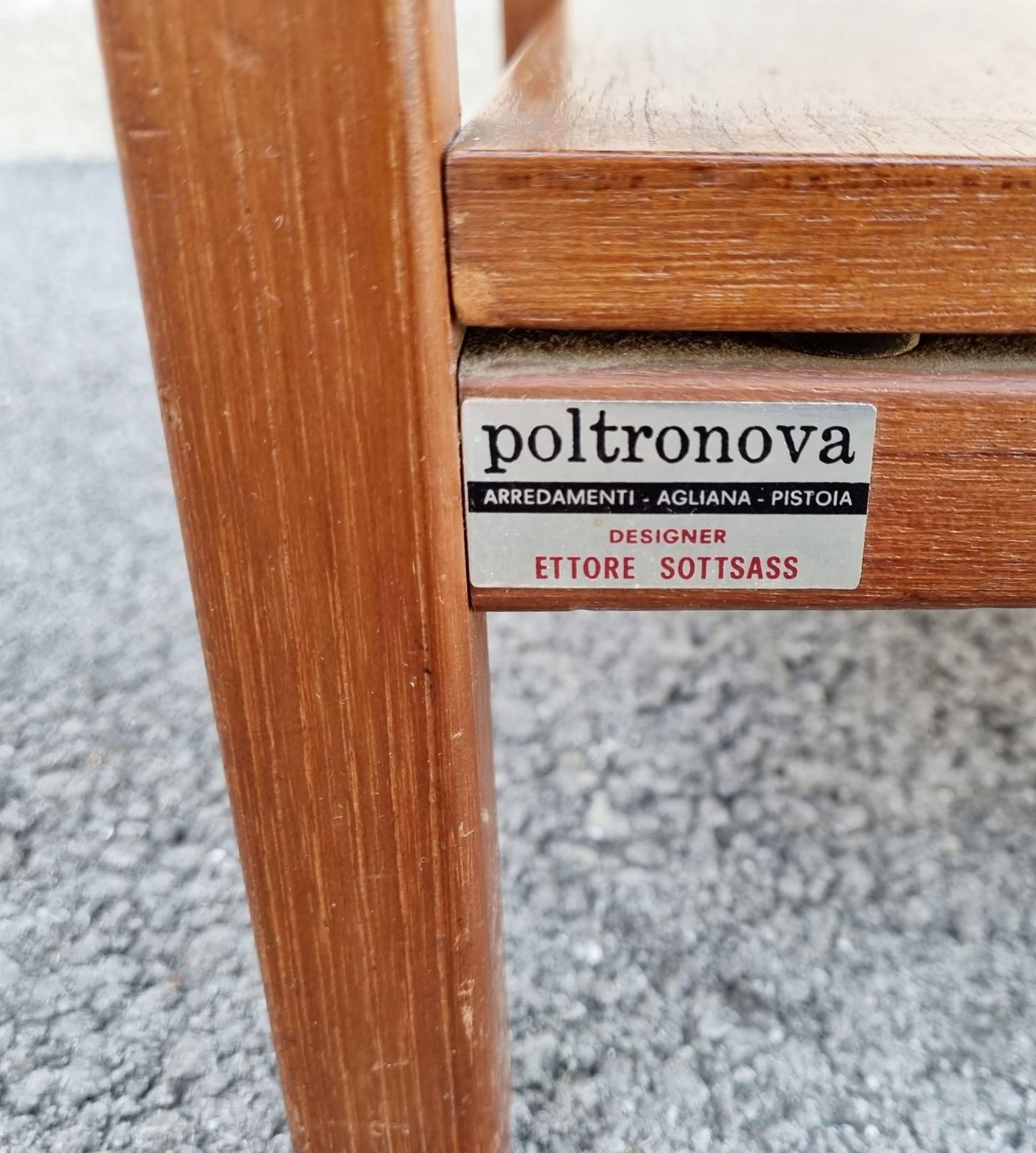 Mid-Century Modern Table d'appoint du milieu du siècle, Design/One Sottsass pour Poltronova, Italie, années 60 en vente