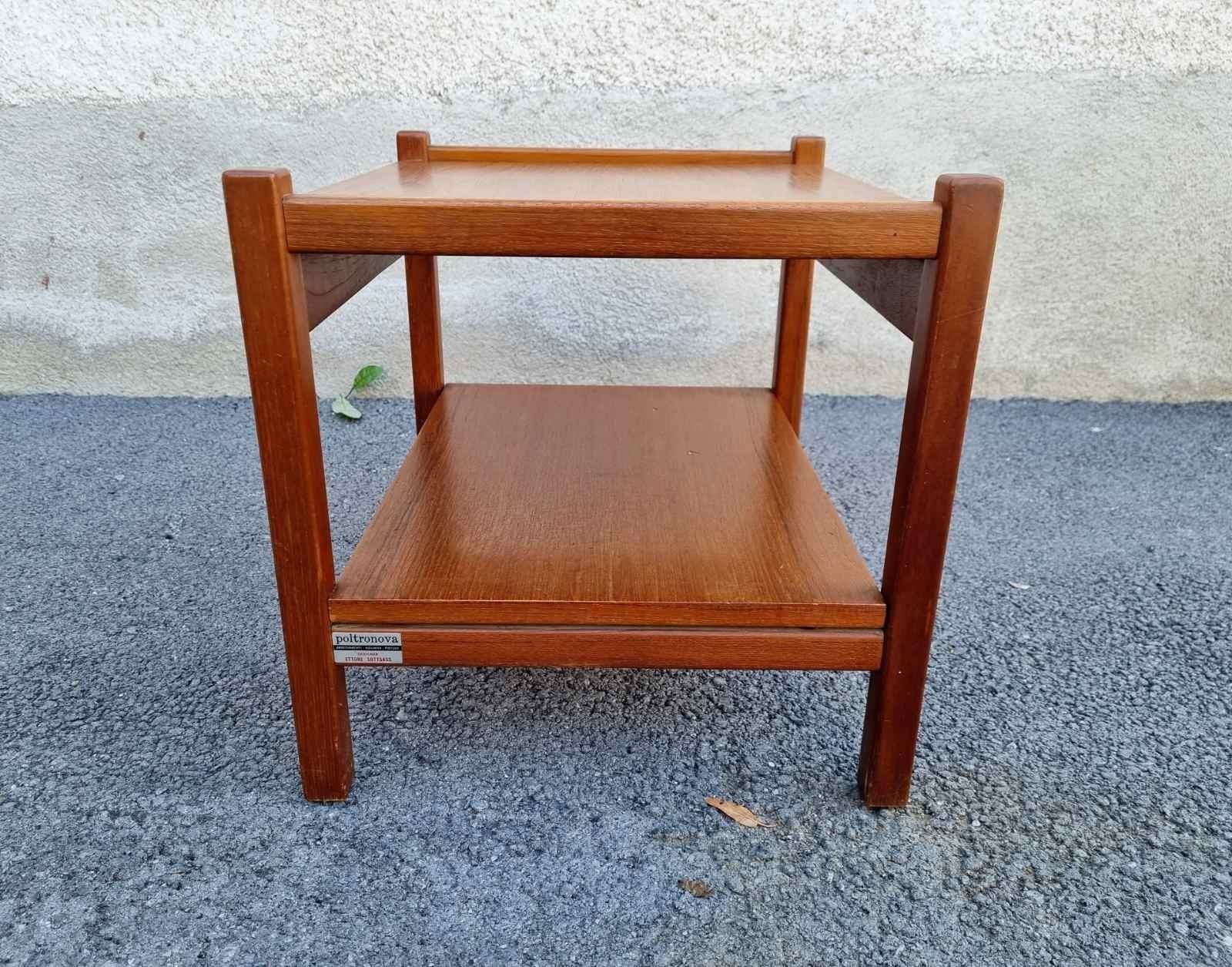 Mid Century Side Table Designed by Ettore Sottsass for Poltronova, Italy, 60s In Good Condition For Sale In Lucija, SI