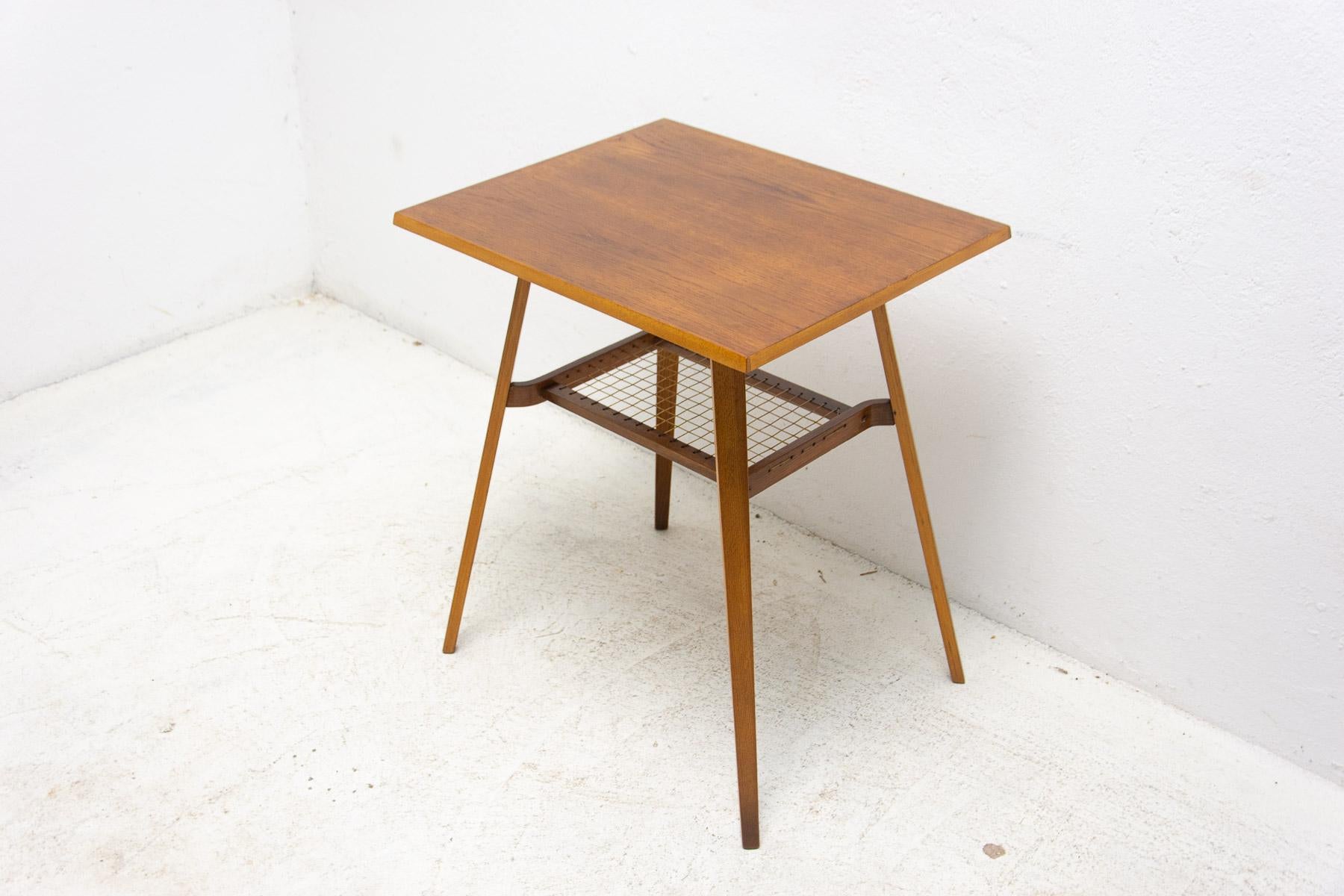 Wood Mid Century Side Table from Dřevopodnik Holešov, Czechoslovakia, 1960's For Sale