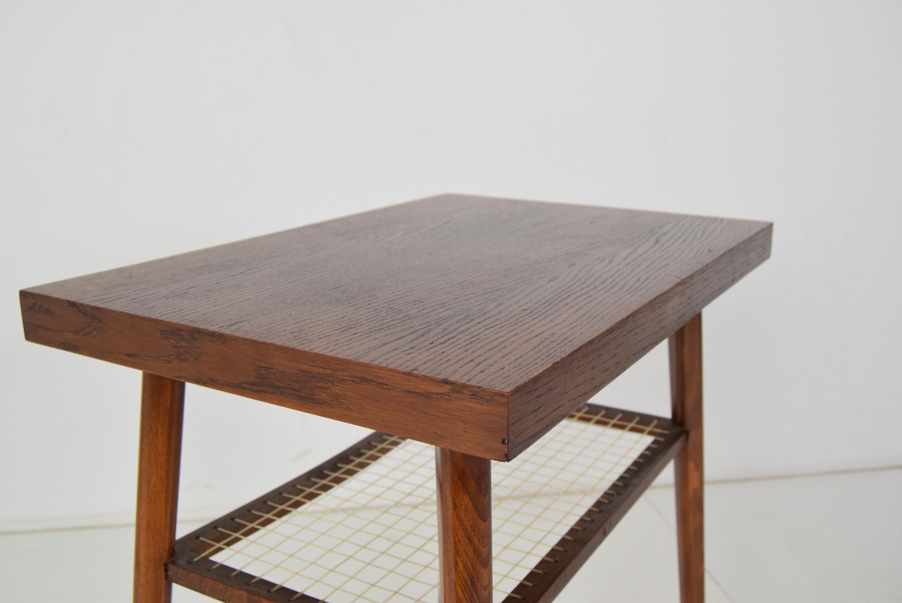 Oak Mid-Century Side Table from Drevopodnik Holesov, 1960's For Sale