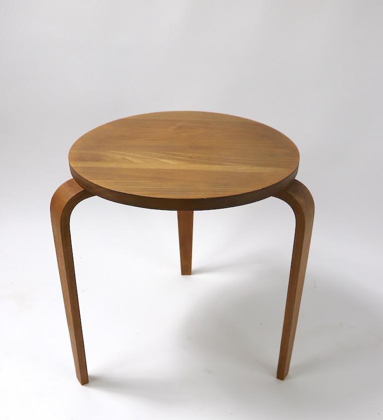 Mid-Century Modern Mid Century  Side Table in Bentwood Attributed to Thonet