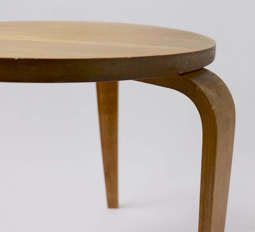 American Mid Century  Side Table in Bentwood Attributed to Thonet