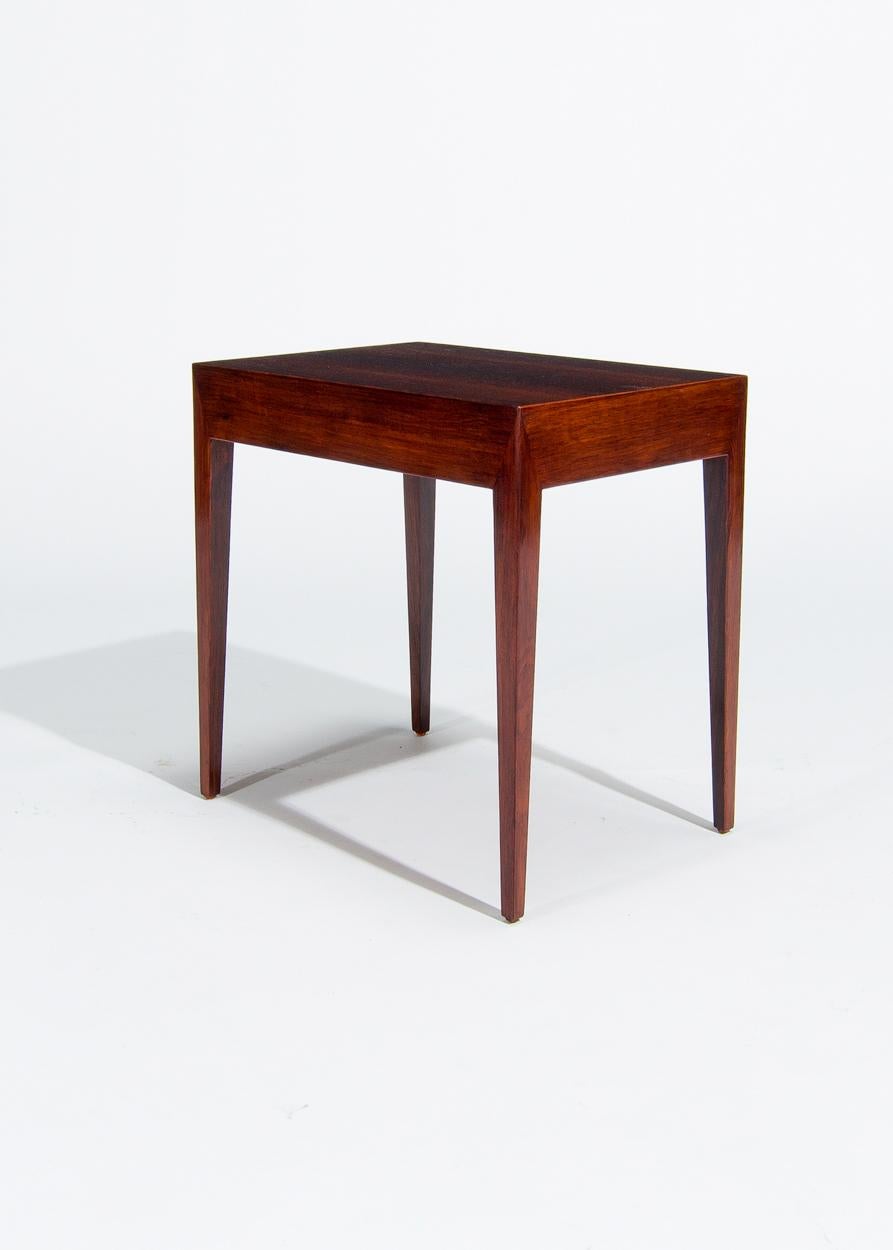 Mid-Century Modern Mid Century Side Table In Rosewood By Severin Hansen, Danish 1960’s For Sale