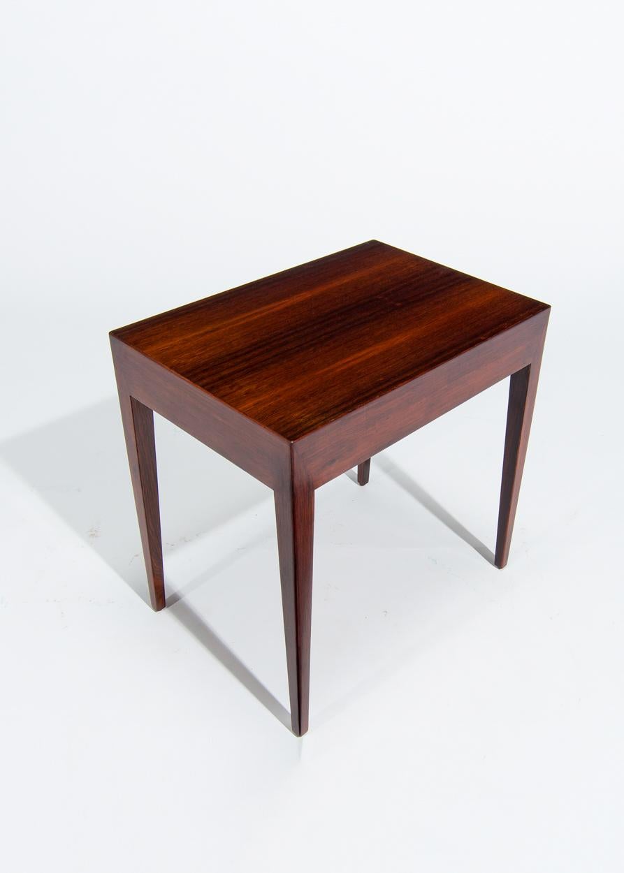 20th Century Mid Century Side Table In Rosewood By Severin Hansen, Danish 1960’s For Sale