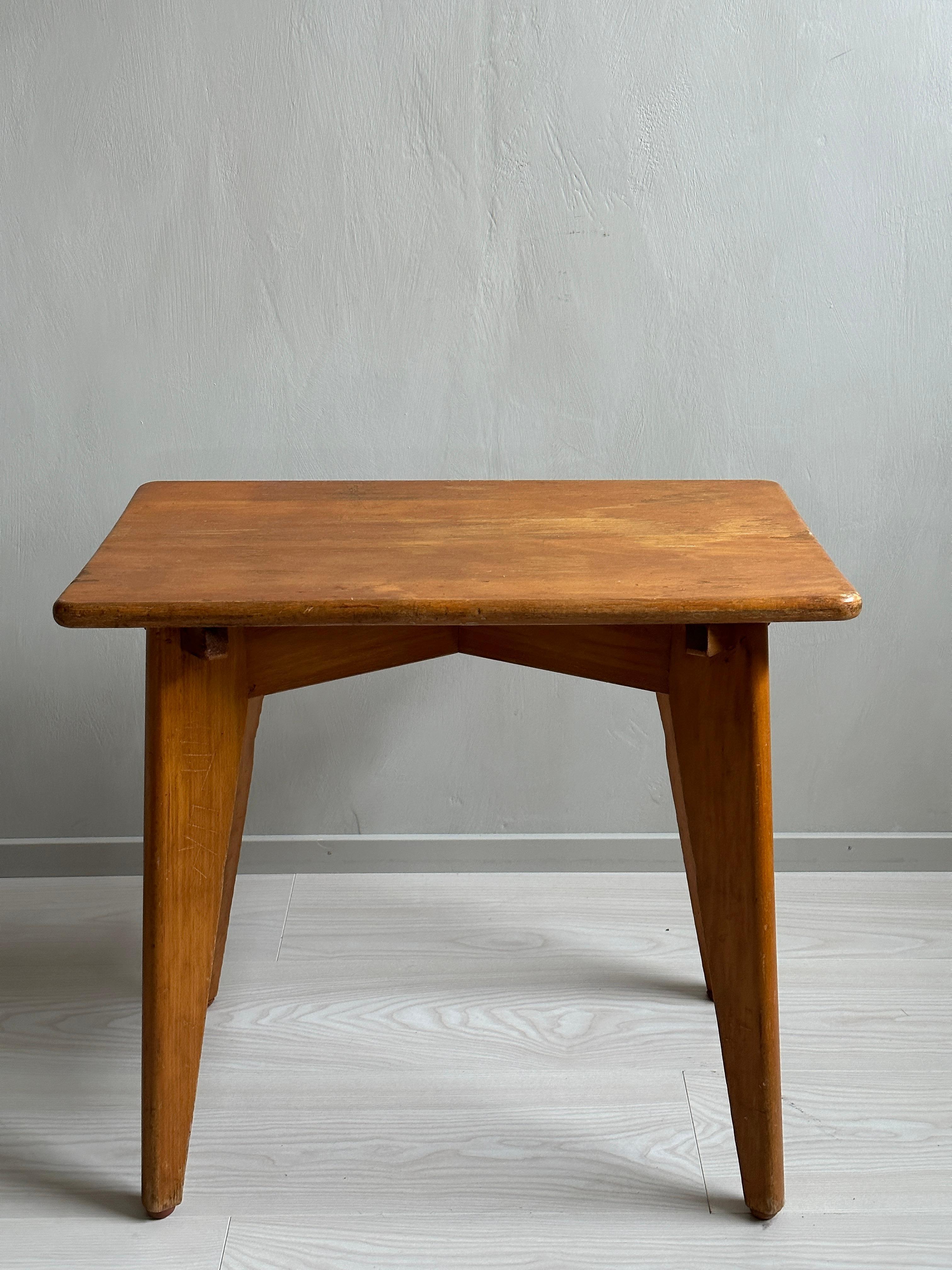 20th Century Midcentury Side Table in Style of Jean Prouvé, France, 1950s