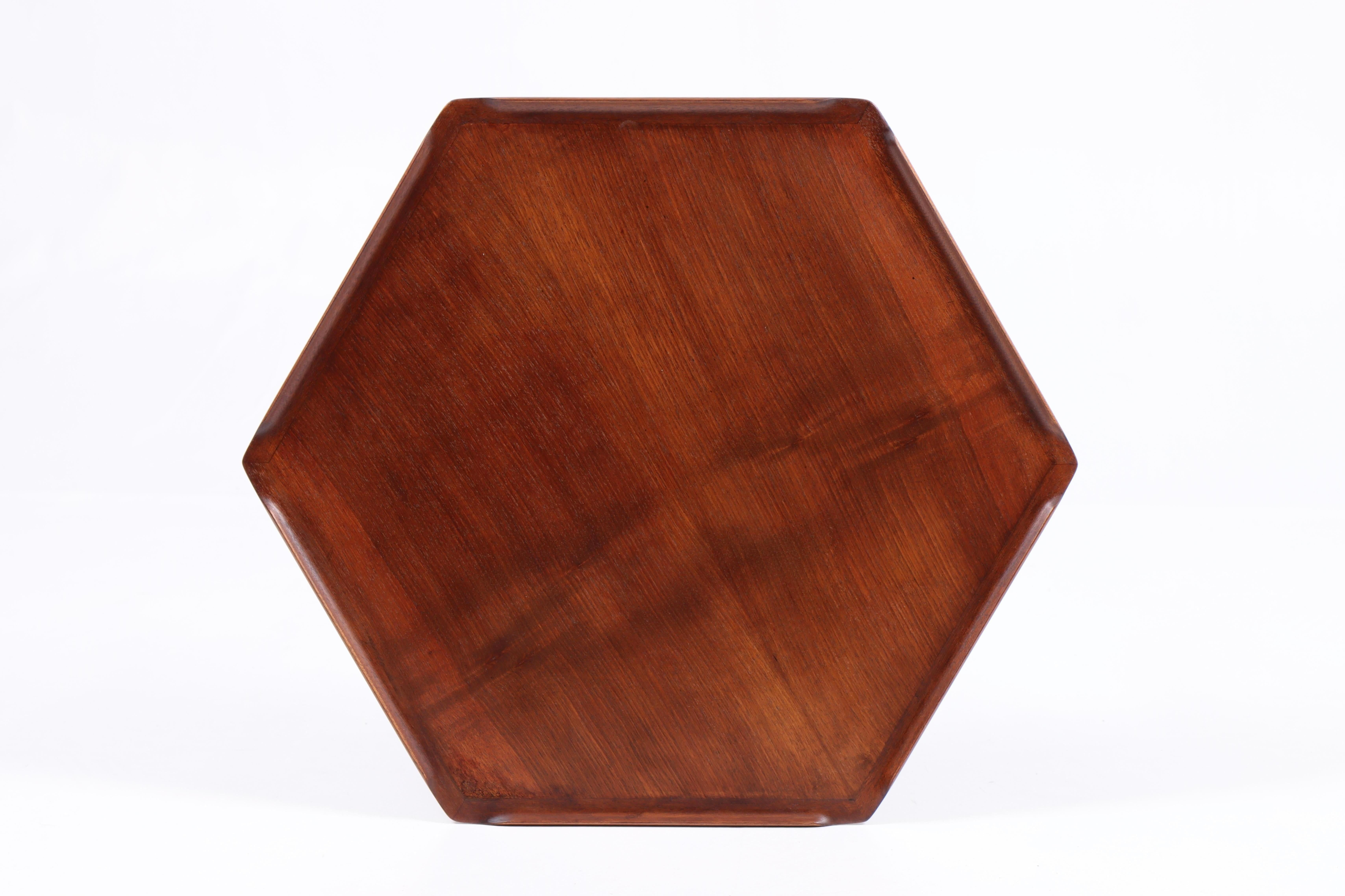 Danish Midcentury Side Table in Walnut by, Made in Denmark 1960s For Sale