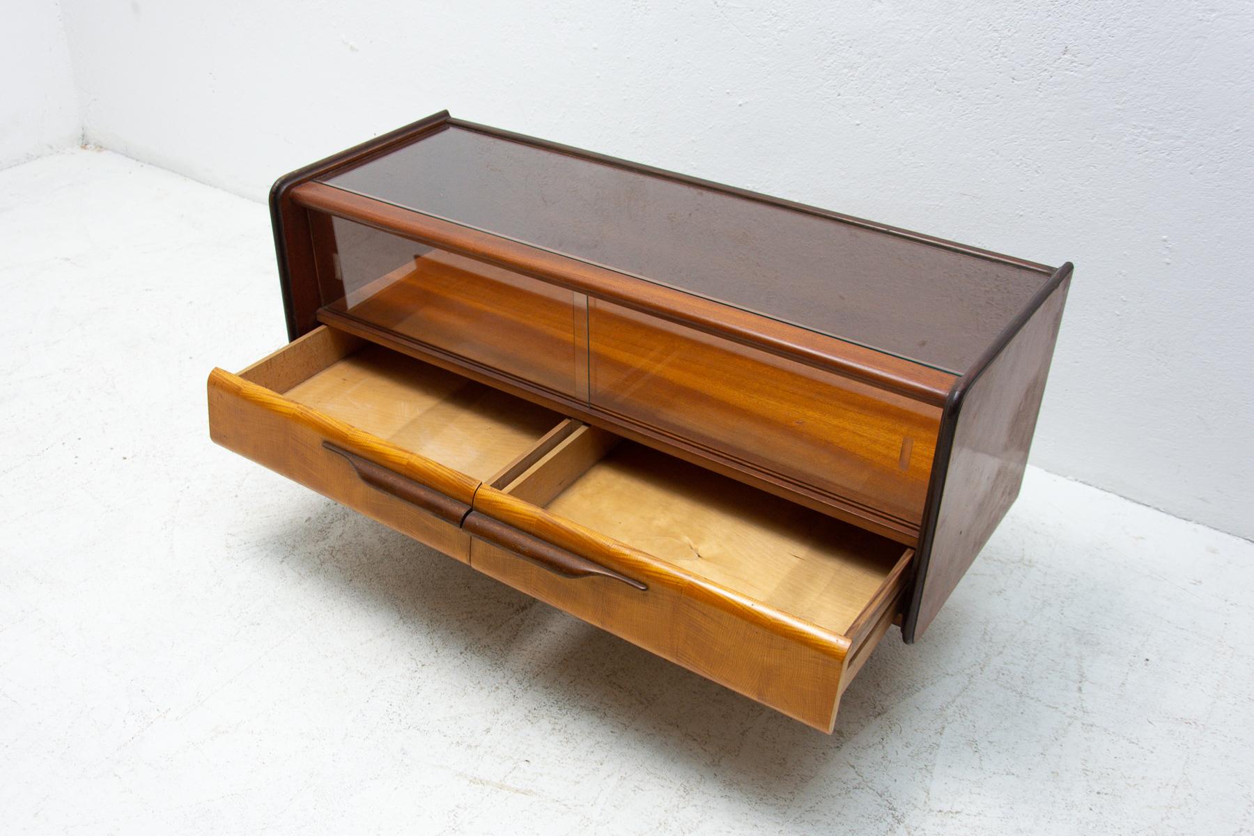 Mid Century Side Table or Glazed Cabinet, Czechoslovakia, 1960´s 4