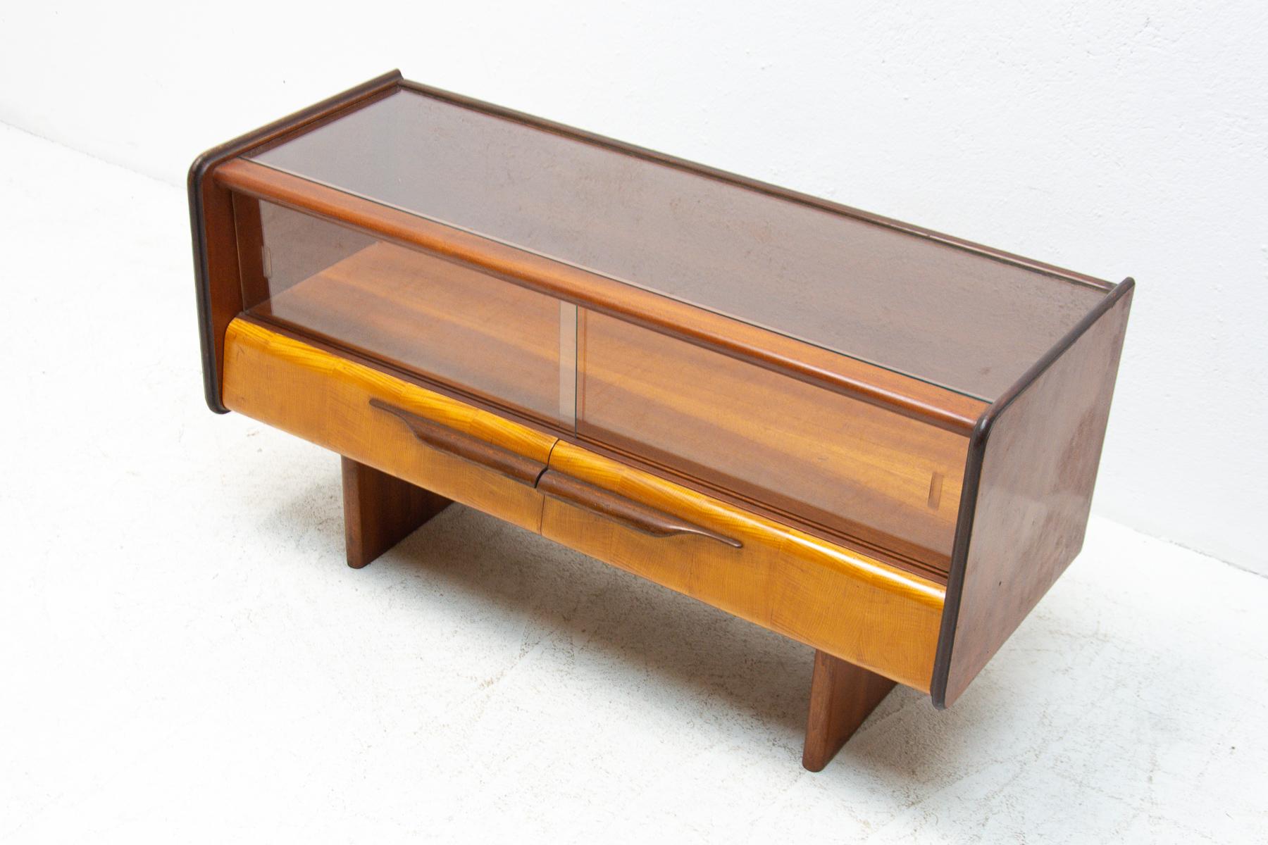 Mid Century Side Table or Glazed Cabinet, Czechoslovakia, 1960´s In Good Condition In Prague 8, CZ