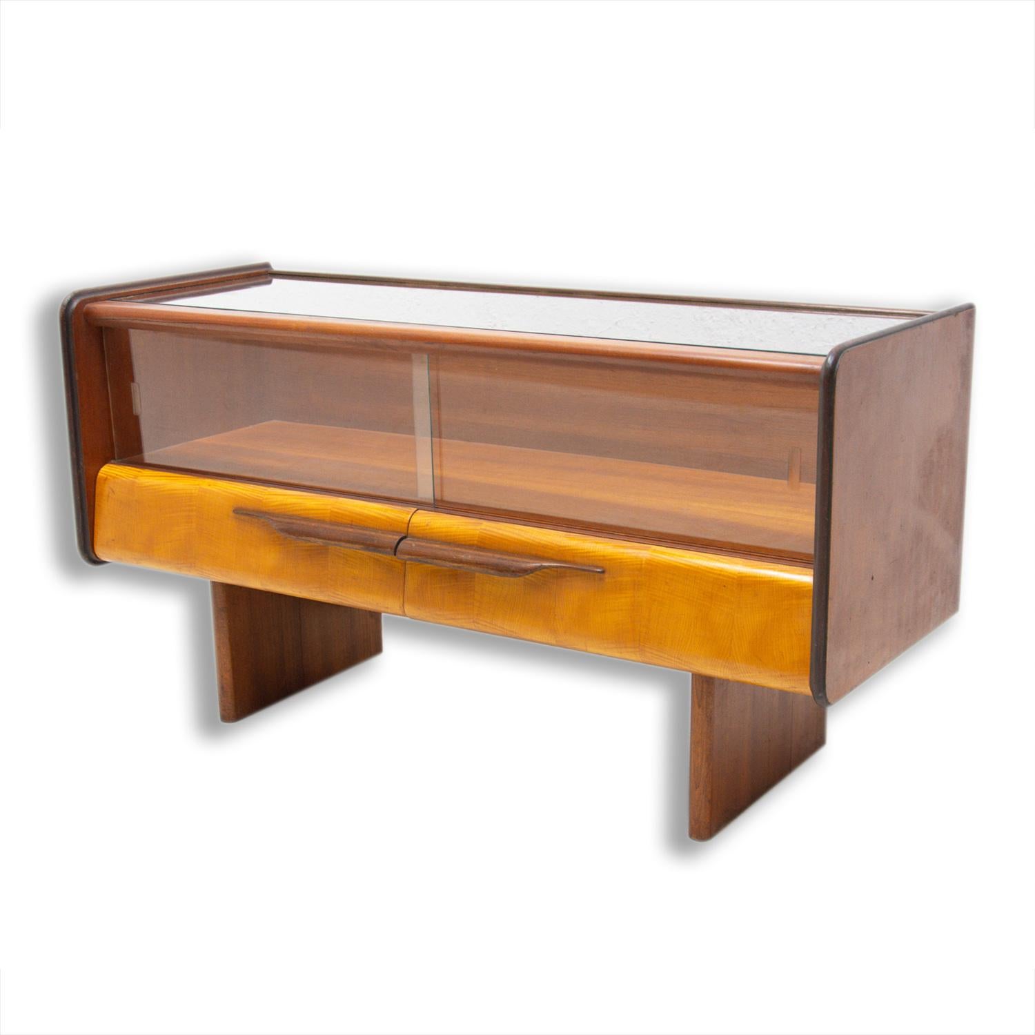 20th Century Mid Century Side Table or Glazed Cabinet, Czechoslovakia, 1960´s