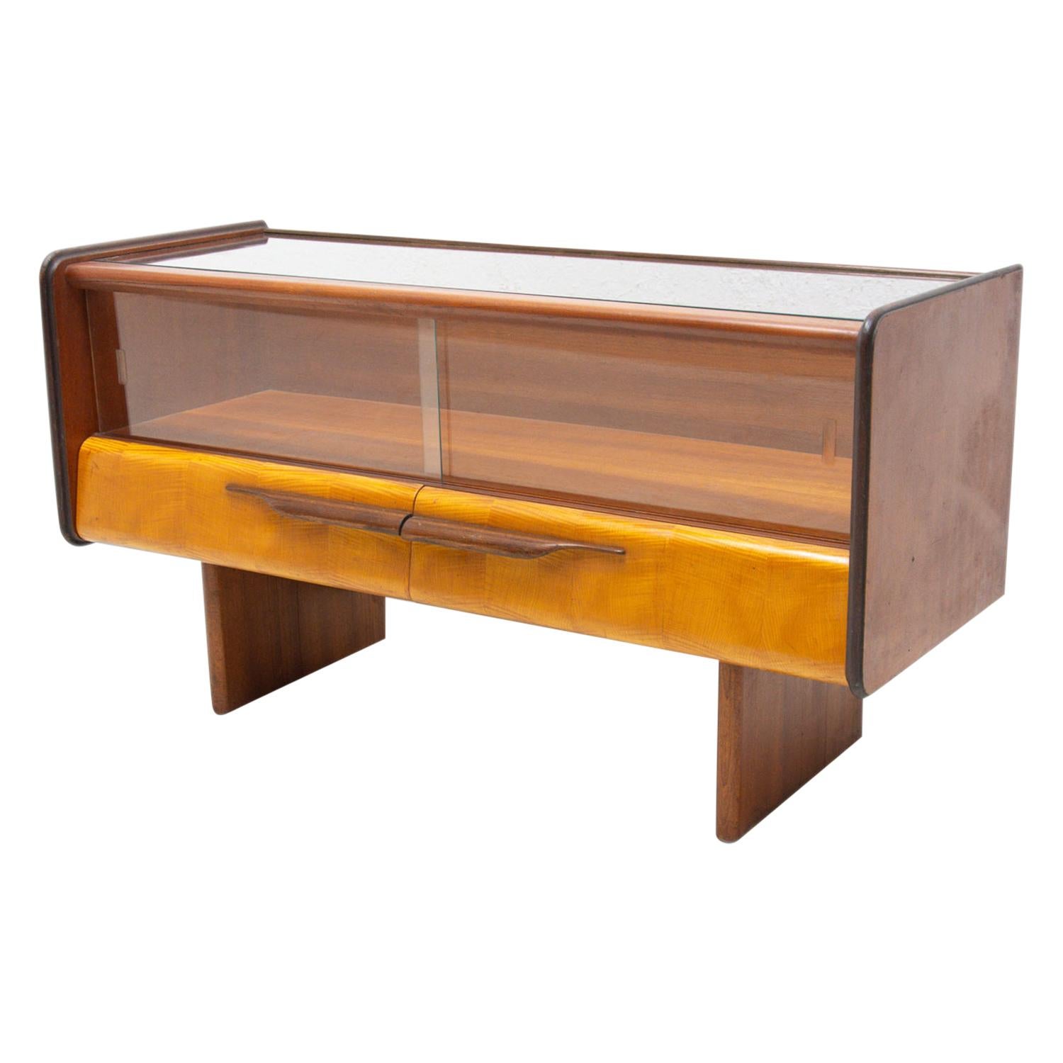 Mid Century Side Table or Glazed Cabinet, Czechoslovakia, 1960´s