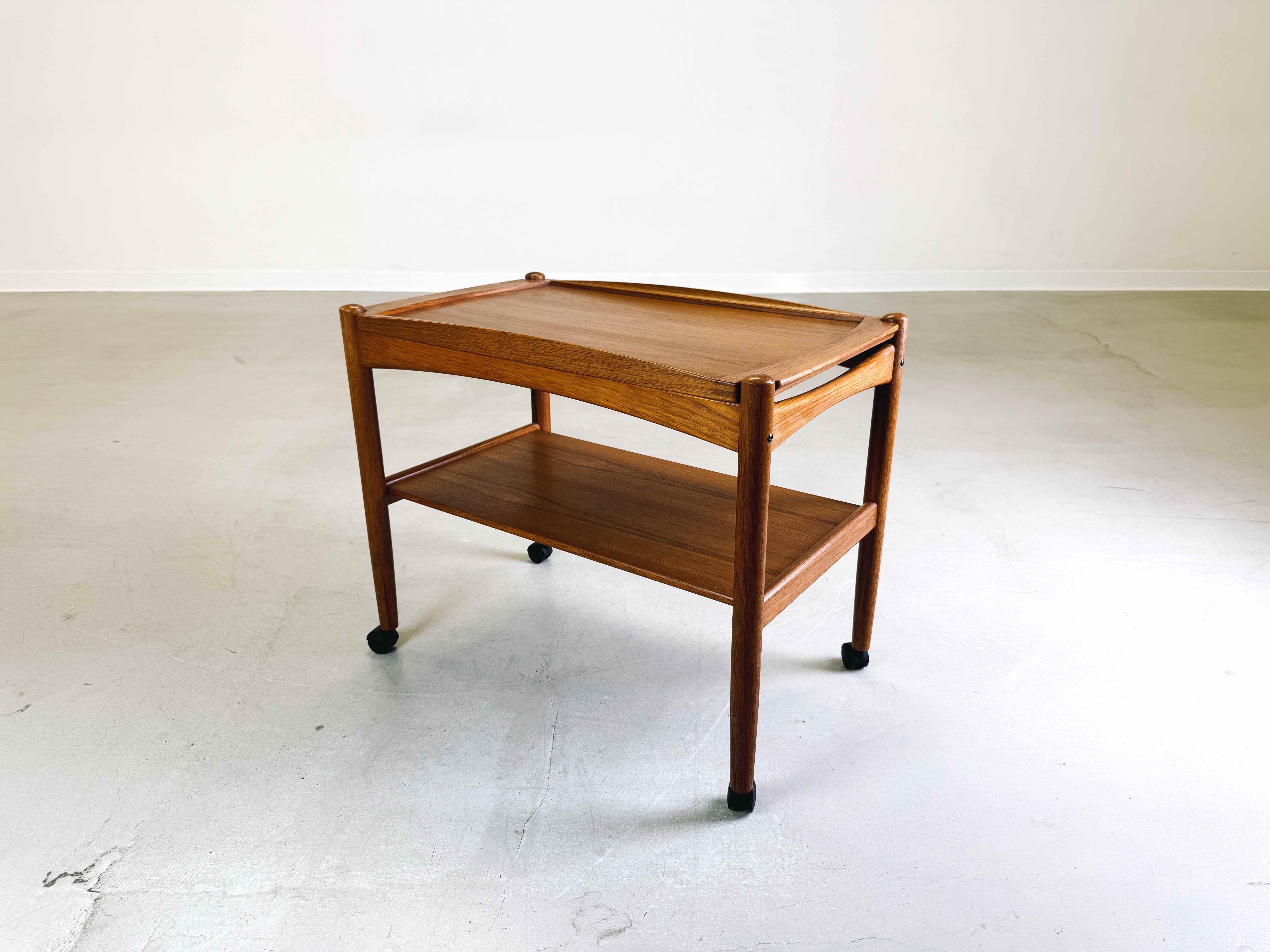 Mid Century Beistelltisch Servierwagen Teewagen Poul Hundevad im Angebot 2