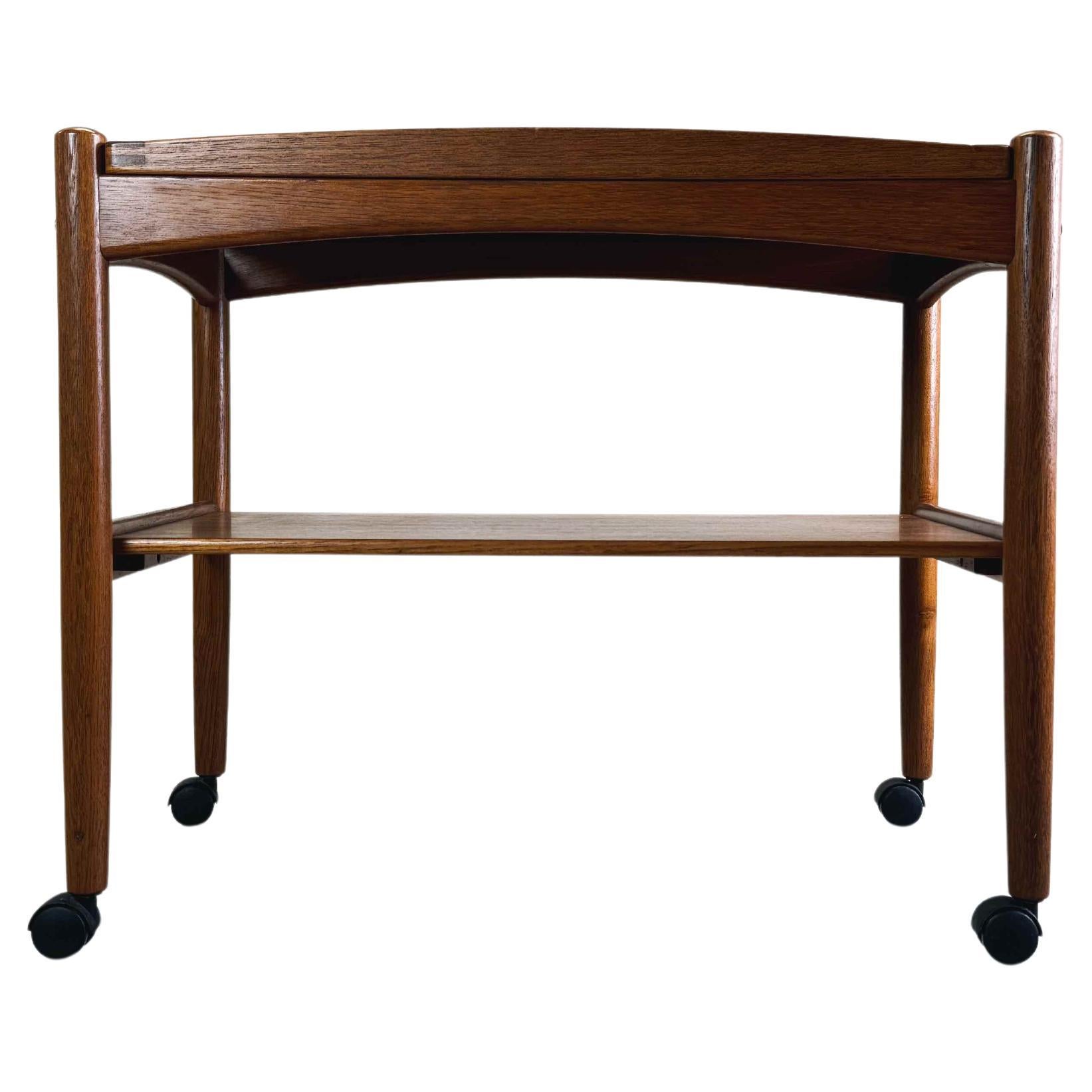Mid Century Beistelltisch Servierwagen Teewagen Poul Hundevad im Angebot