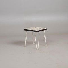 Table d'appoint du milieu du siècle avec incrustation de pierres en mosaïque, années 1960