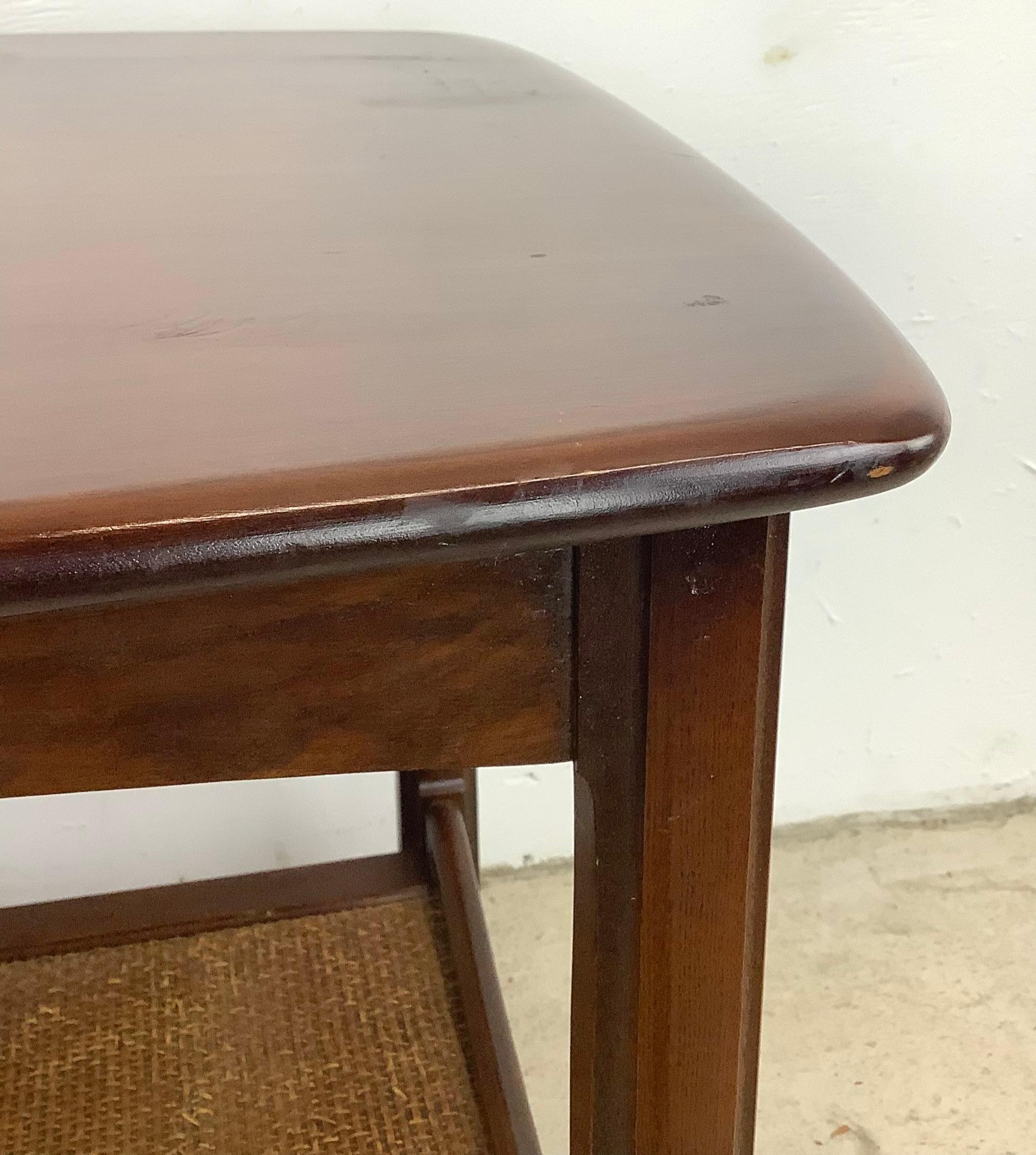 Mid-Century Side Table With Shelf  For Sale 4