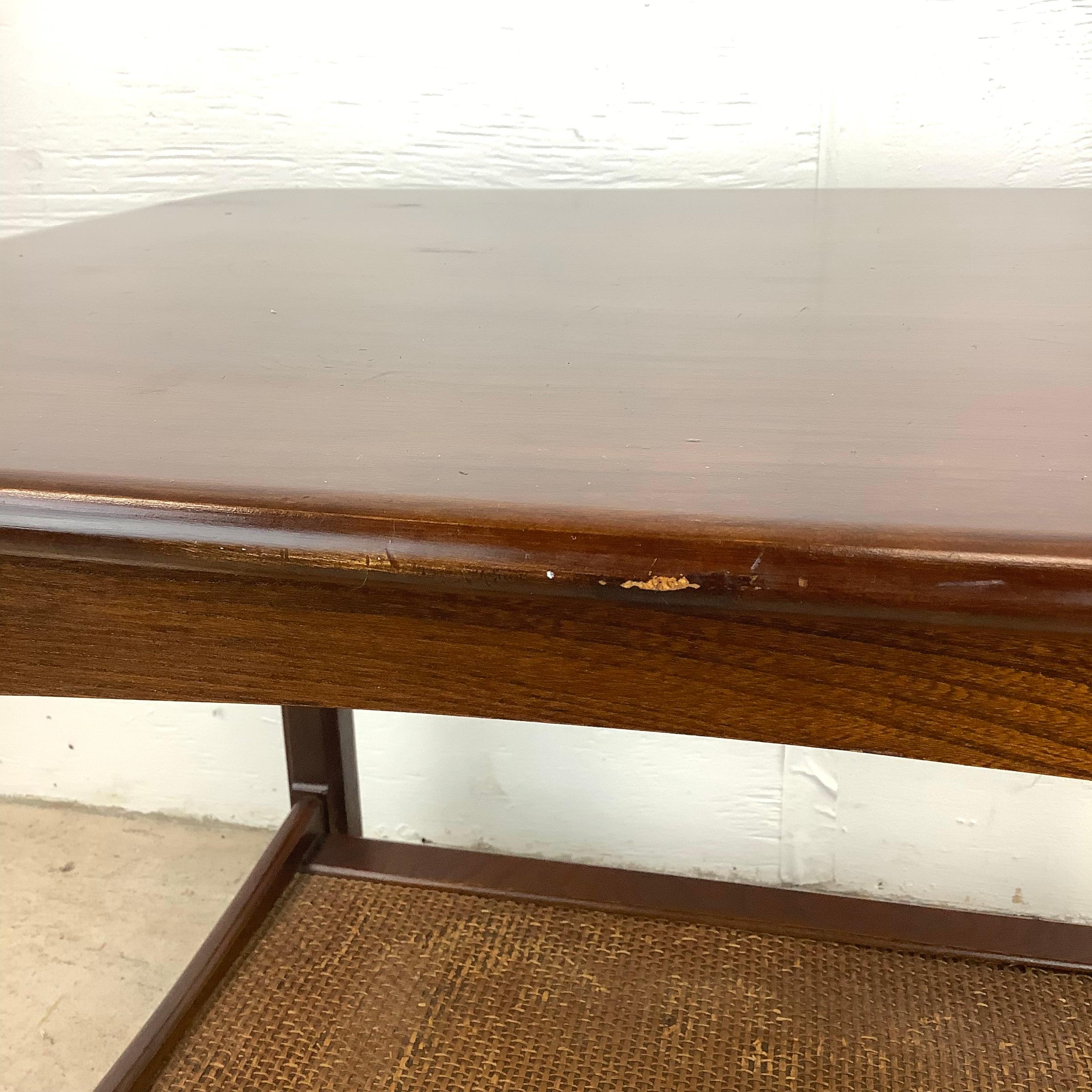 Mid-Century Side Table With Shelf  For Sale 10
