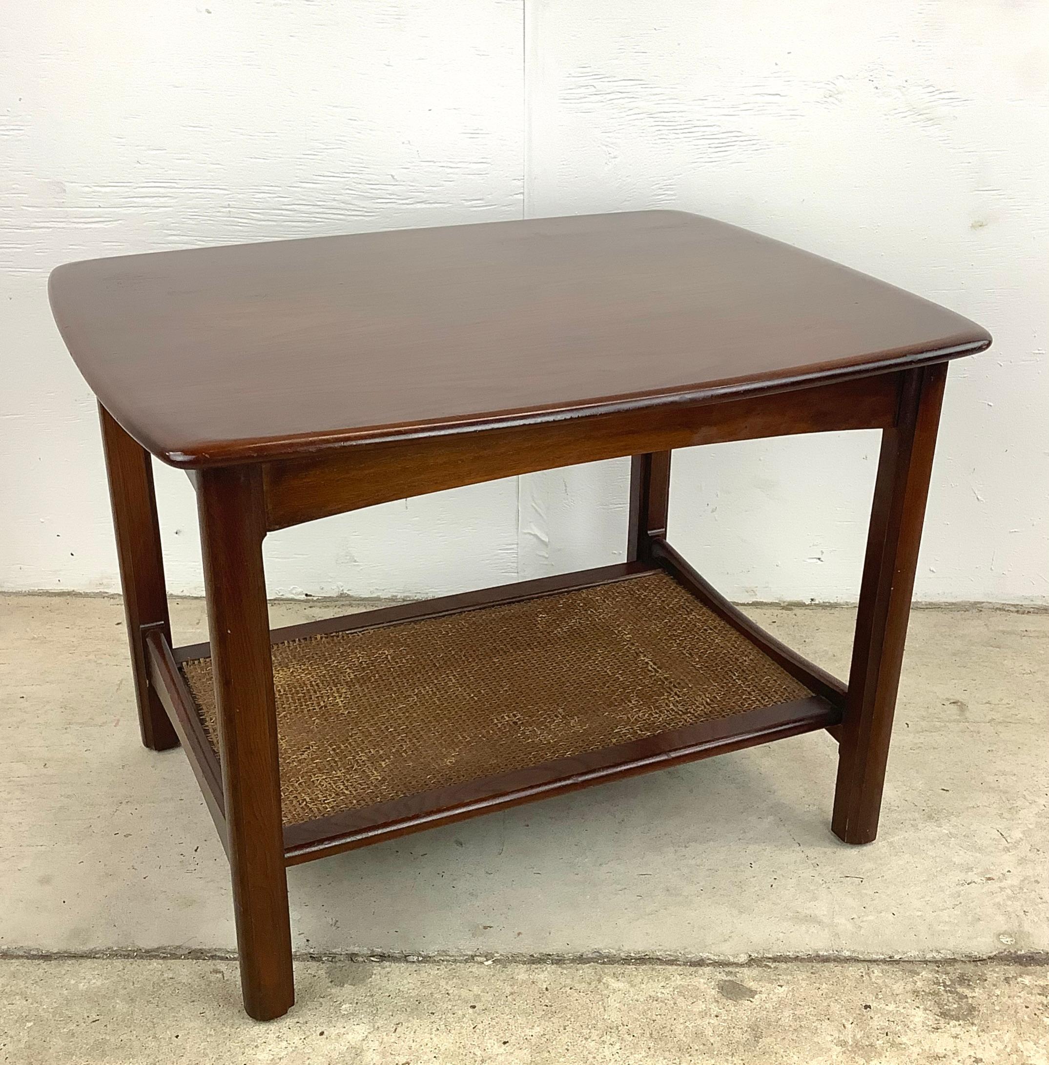 Other Mid-Century Side Table With Shelf  For Sale