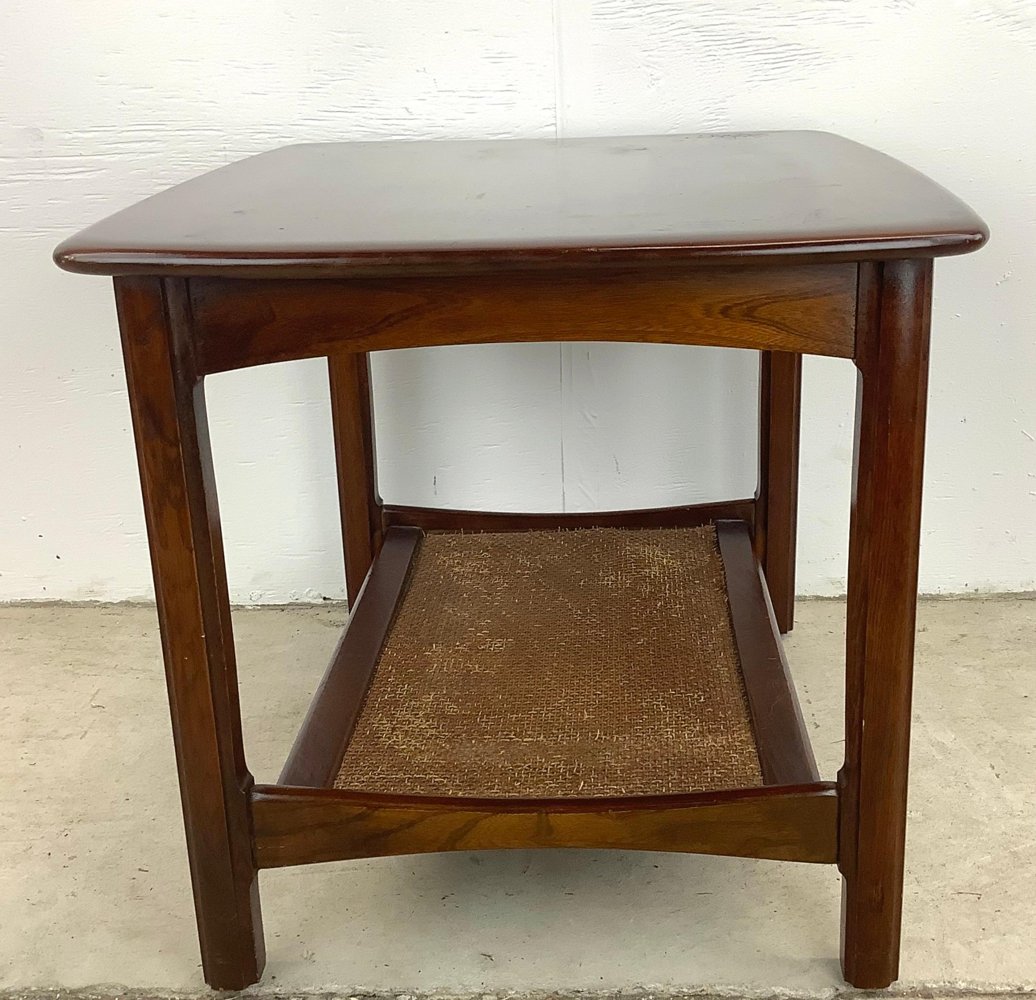 20th Century Mid-Century Side Table With Shelf  For Sale