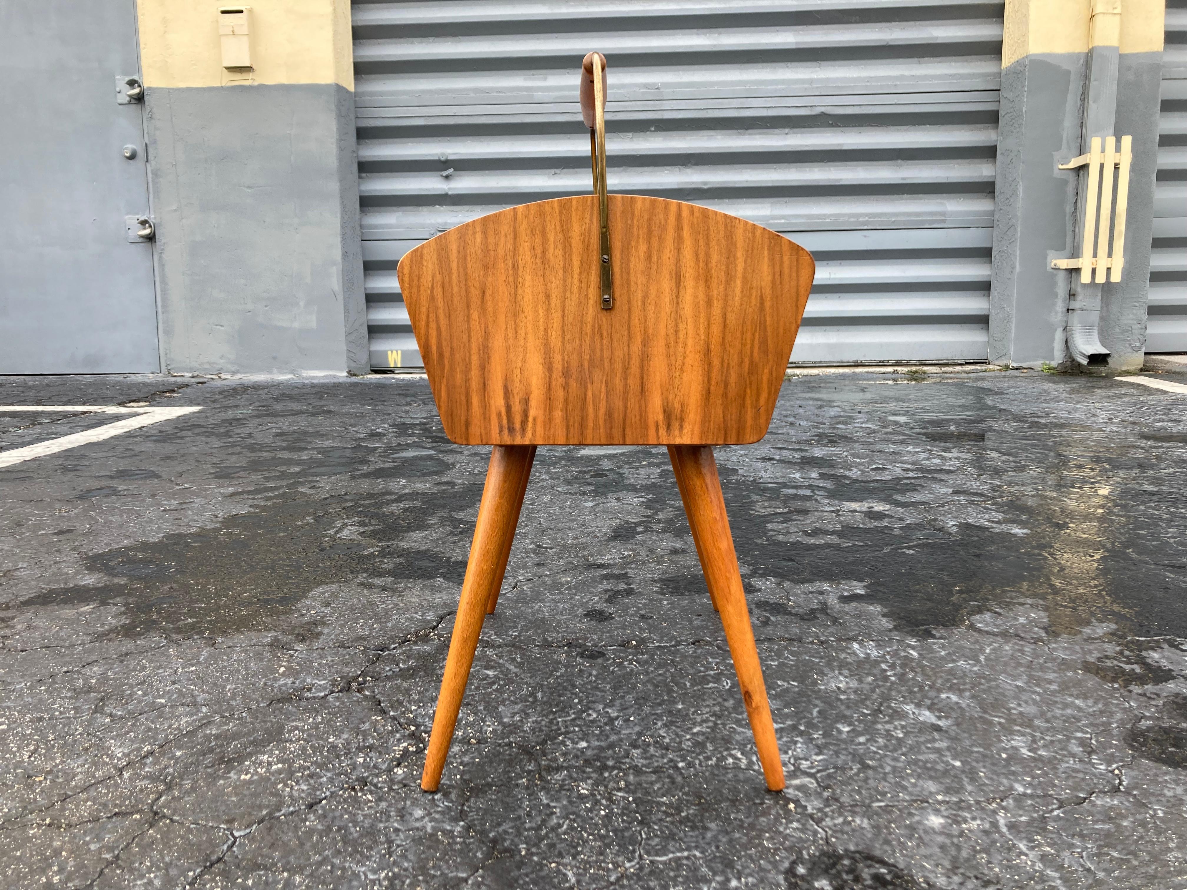 Mid Century Side Table with storage, Sewing Box, Germany 1960s For Sale 5