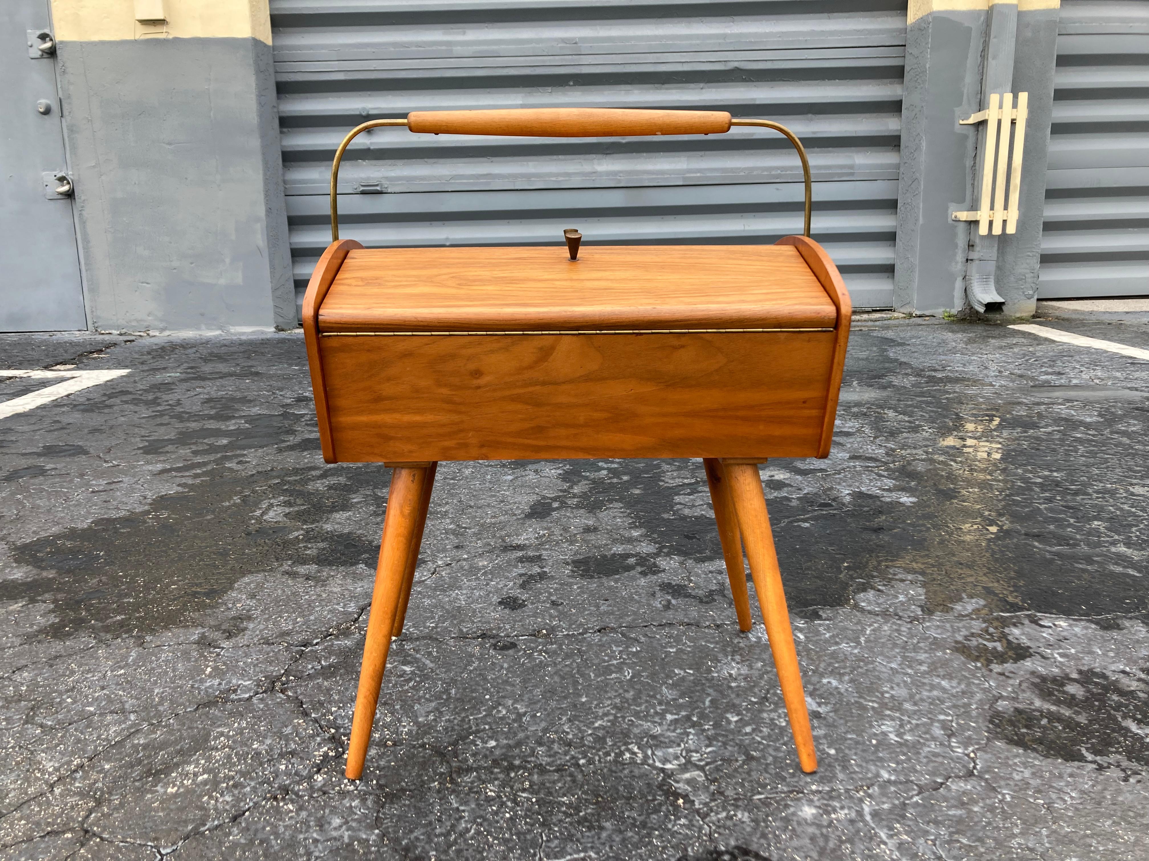 mid century modern sewing table