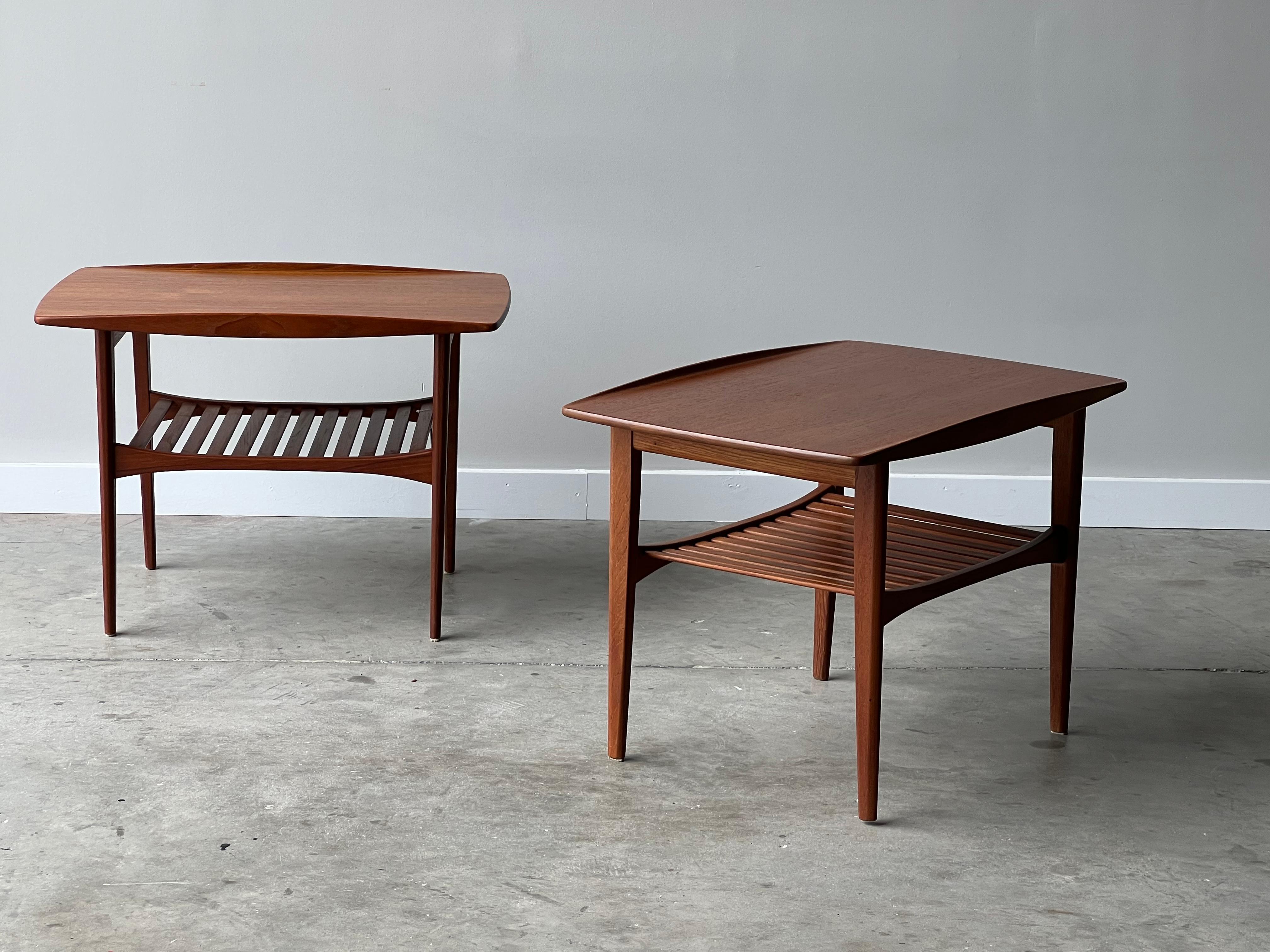 Mid-Century Modern Mid-Century Side Tables by Grete Jalk for France & Son - a Pair