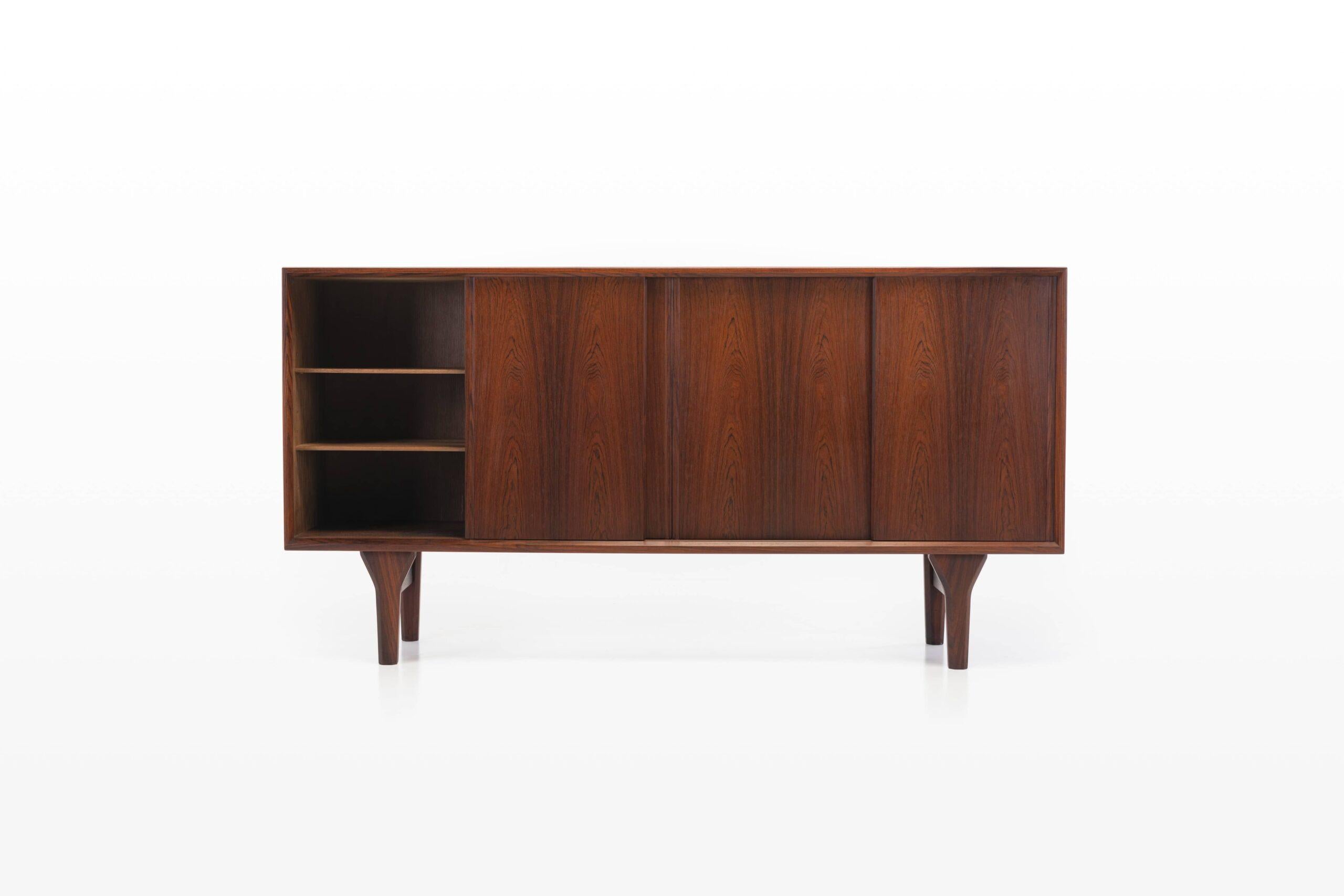 Beautiful sideboard designed by Henning Kjærnulf for Bruno Hansen. The sideboard is finished in rosewood and produced in the 60s.
 