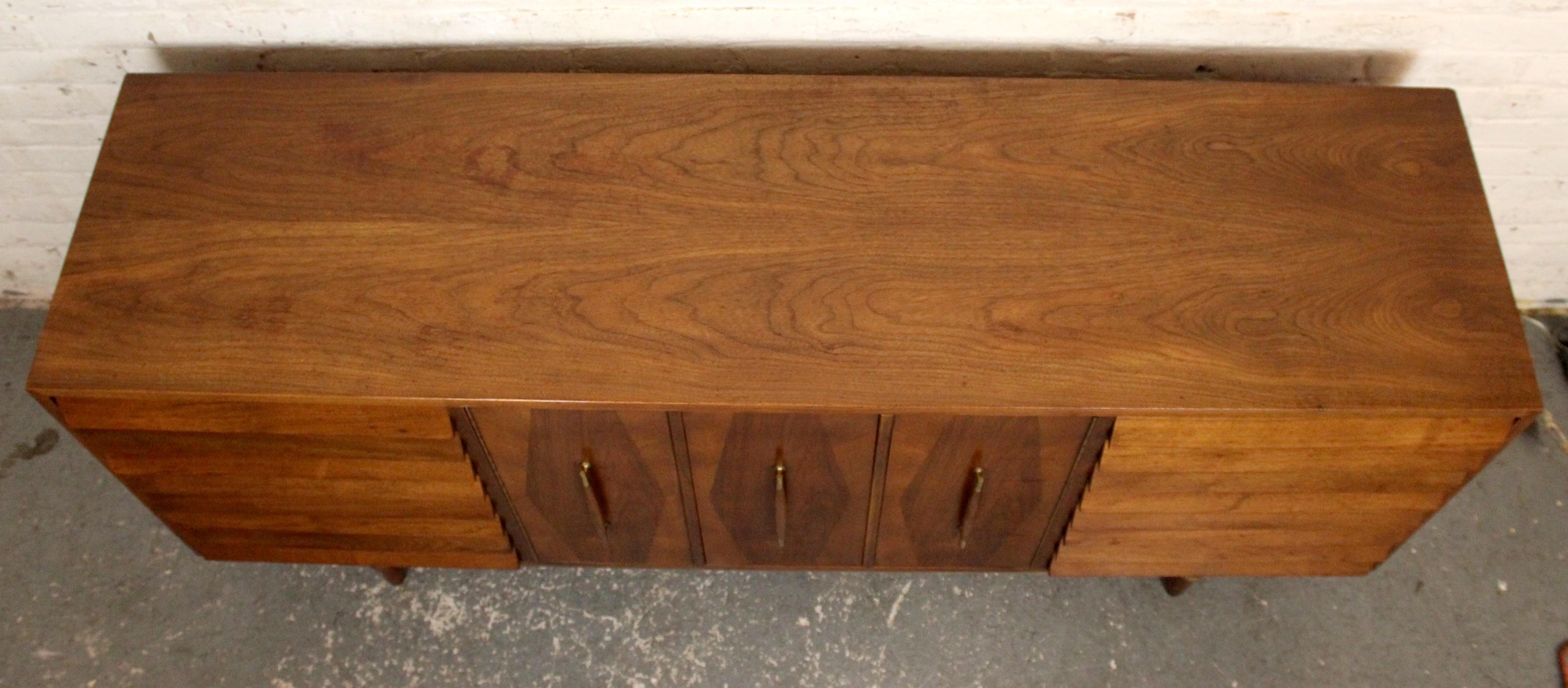Brass Mid-Century Sideboard by Merton Gershun for American of Martinsville For Sale