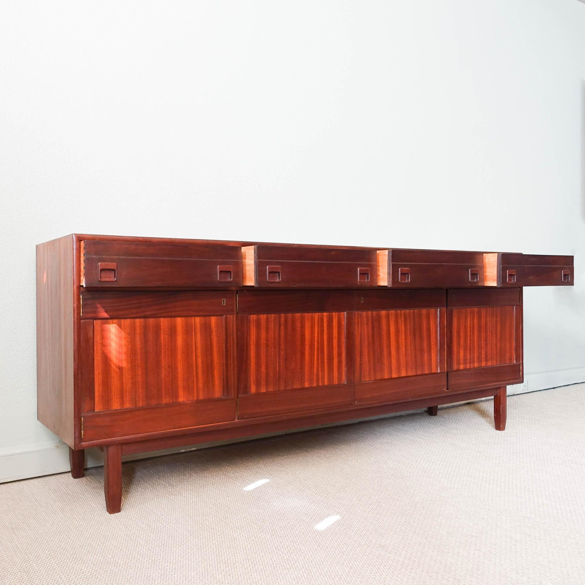 Wood Mid-Century Sideboard by Olaio, 1970's For Sale