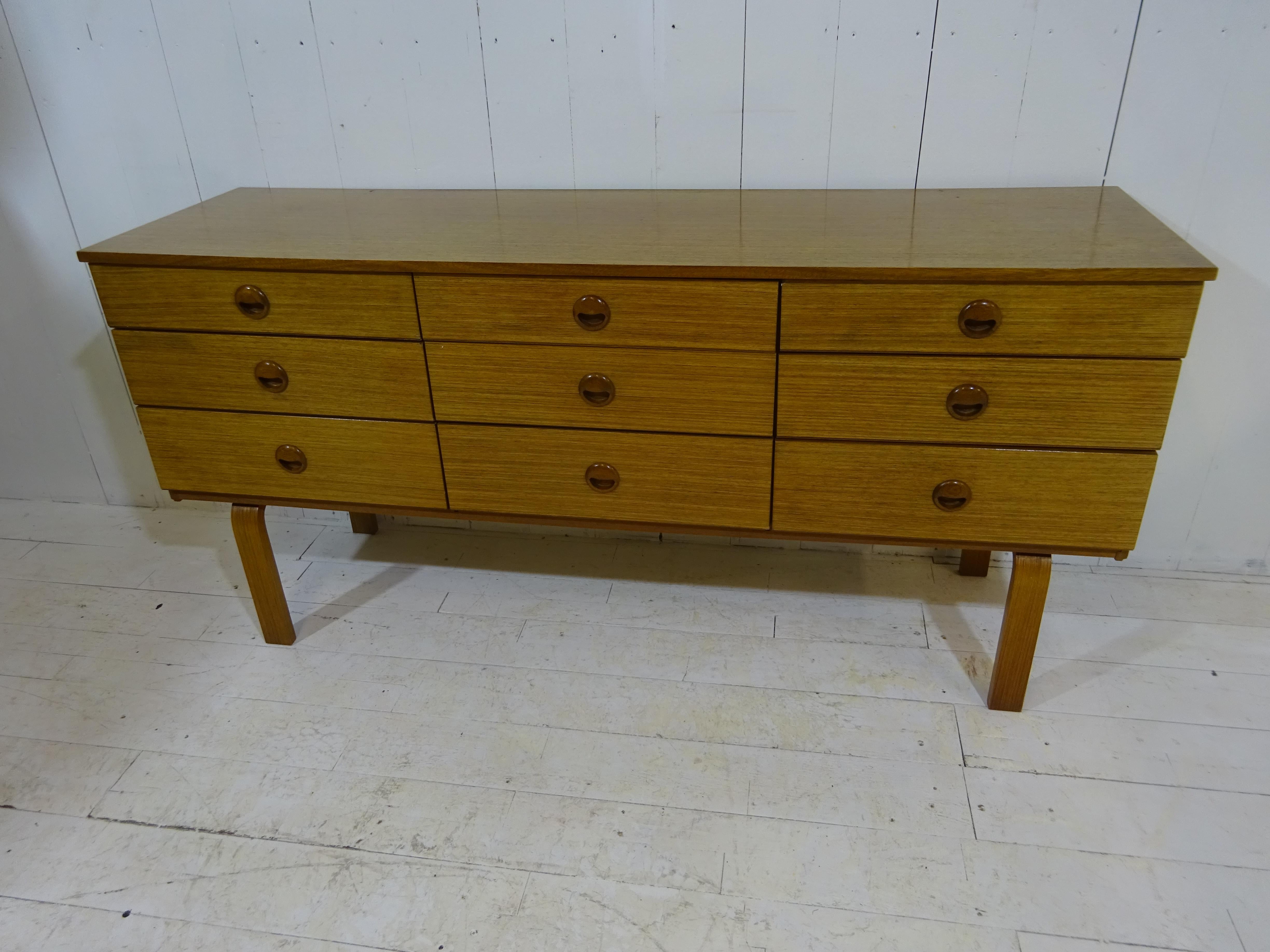 Teak Mid Century Sideboard by Schrieber