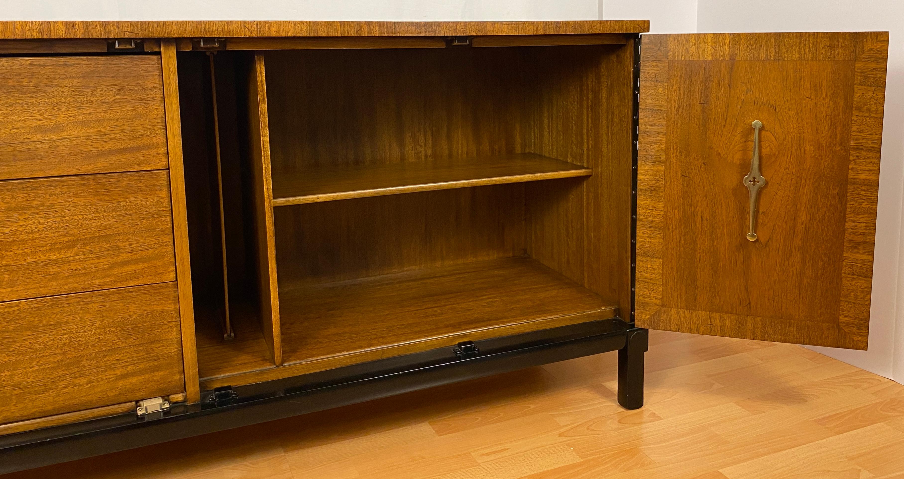 20th Century Mid-Century Walnut Sideboard by Tomlinson Furniture, MCM Buffet or Credenza