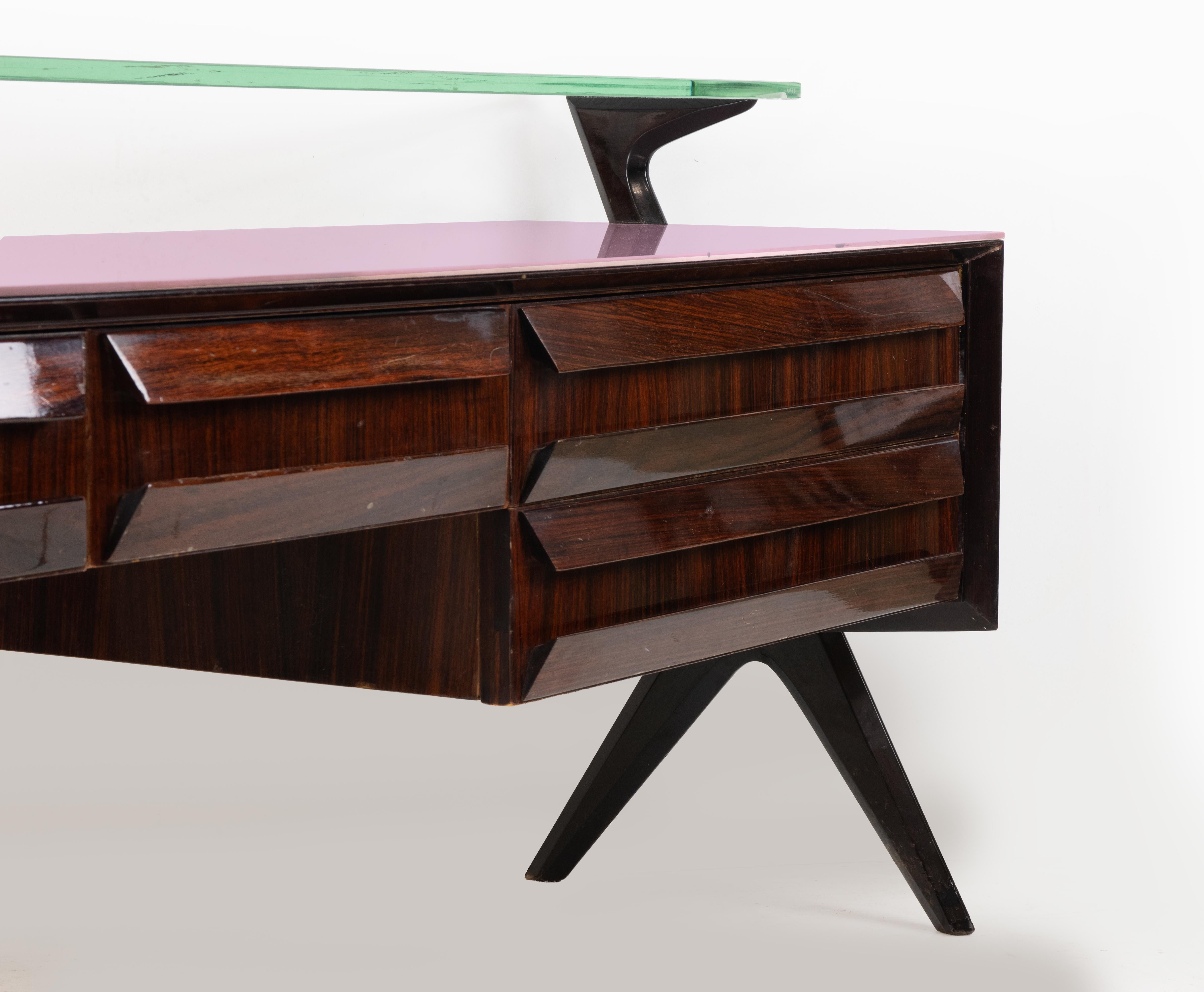 Mid-Century Sideboard by Vittorio and Plinio Dassi Metal en venta