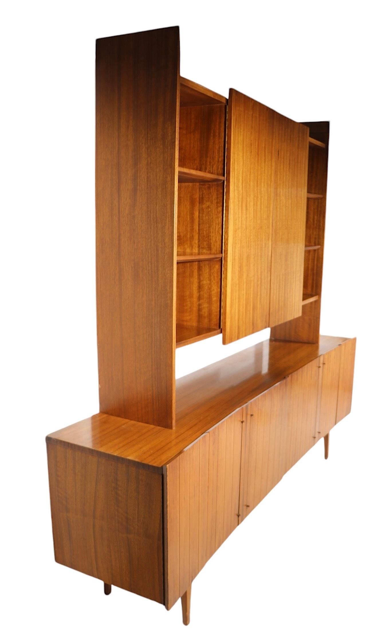 20th Century Mid Century Sideboard Credenza by The Lane Furniture Company c 1950/60's For Sale
