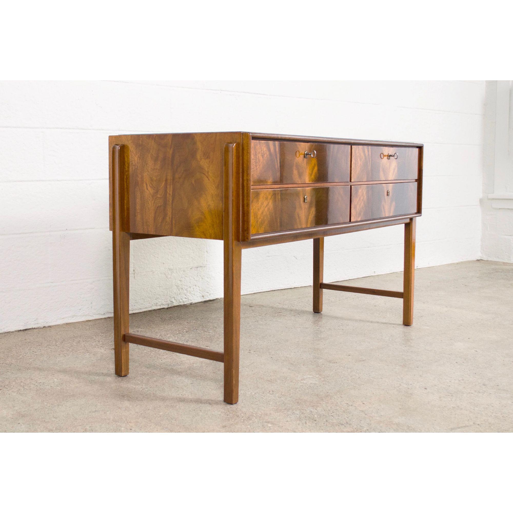 20th Century Midcentury Sideboard Credenza in Burl Wood, 1960s