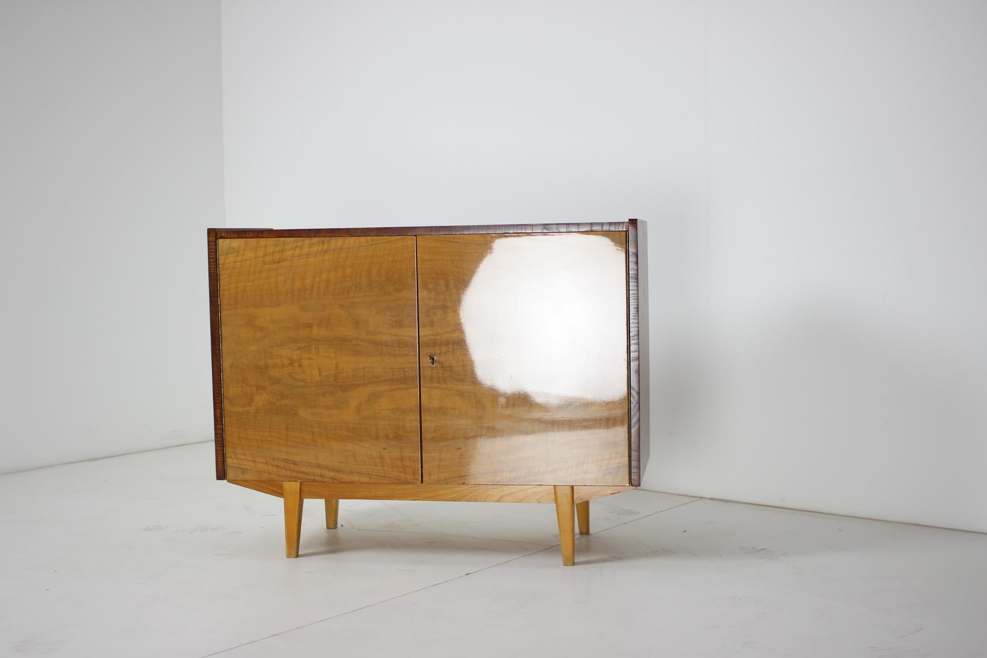 Wood Mid-Century Sideboard, Czechoslovakia For Sale