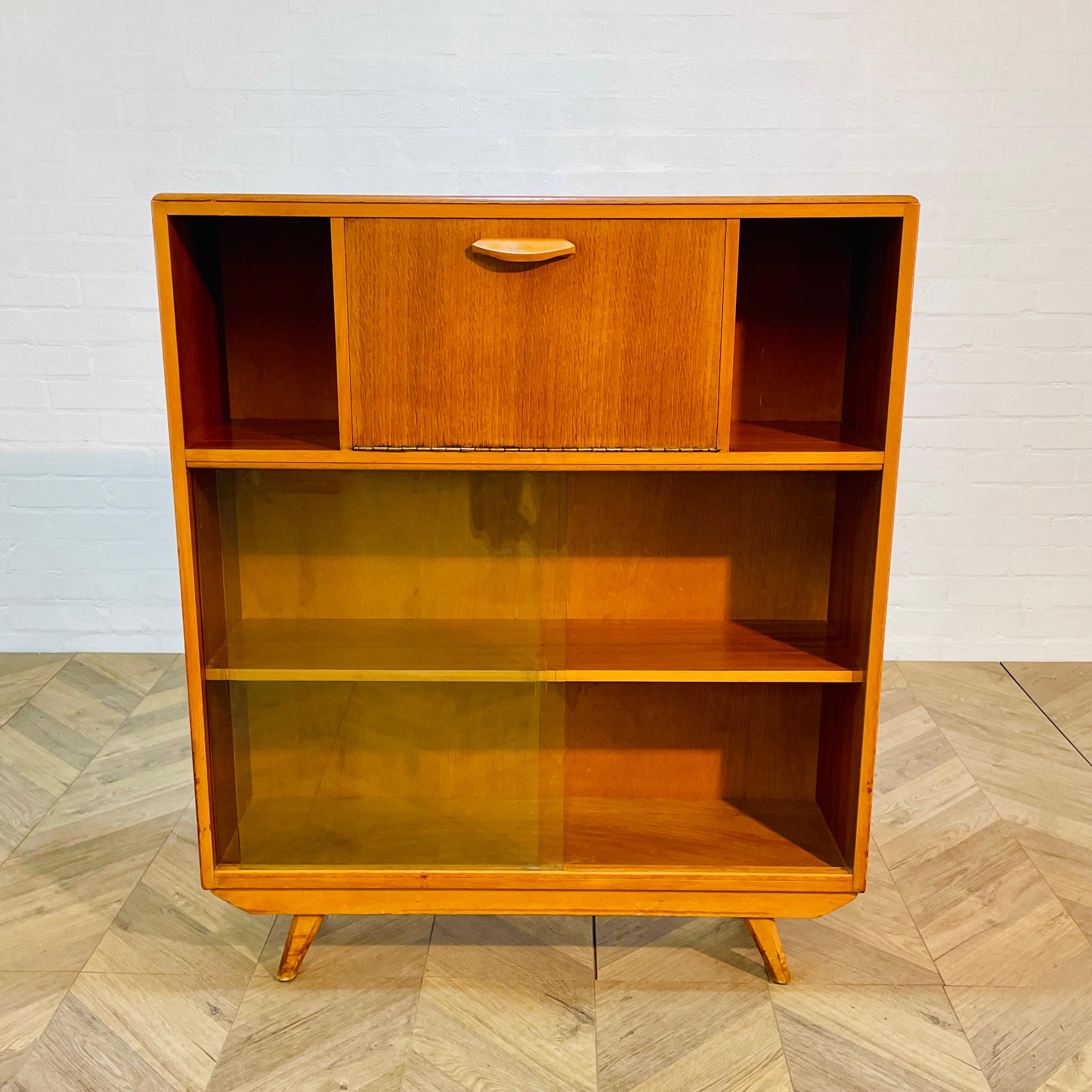 Oak Mid-Century Sideboard Display Cabinet, Made by Avalon, 1960s